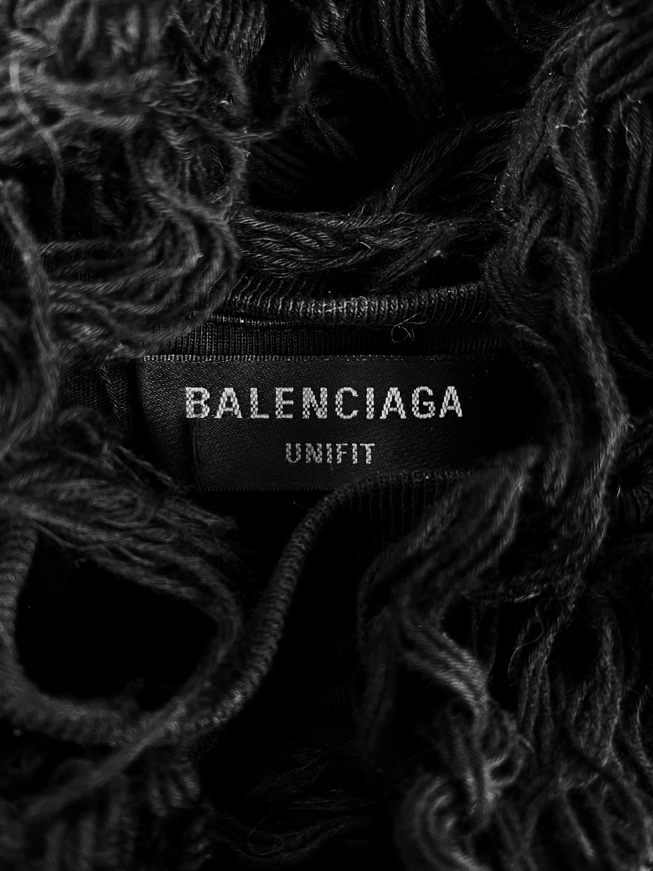 SS21 Balenciaga Thrashed ‘Bernie Sanders’ Double Layered Hoodie