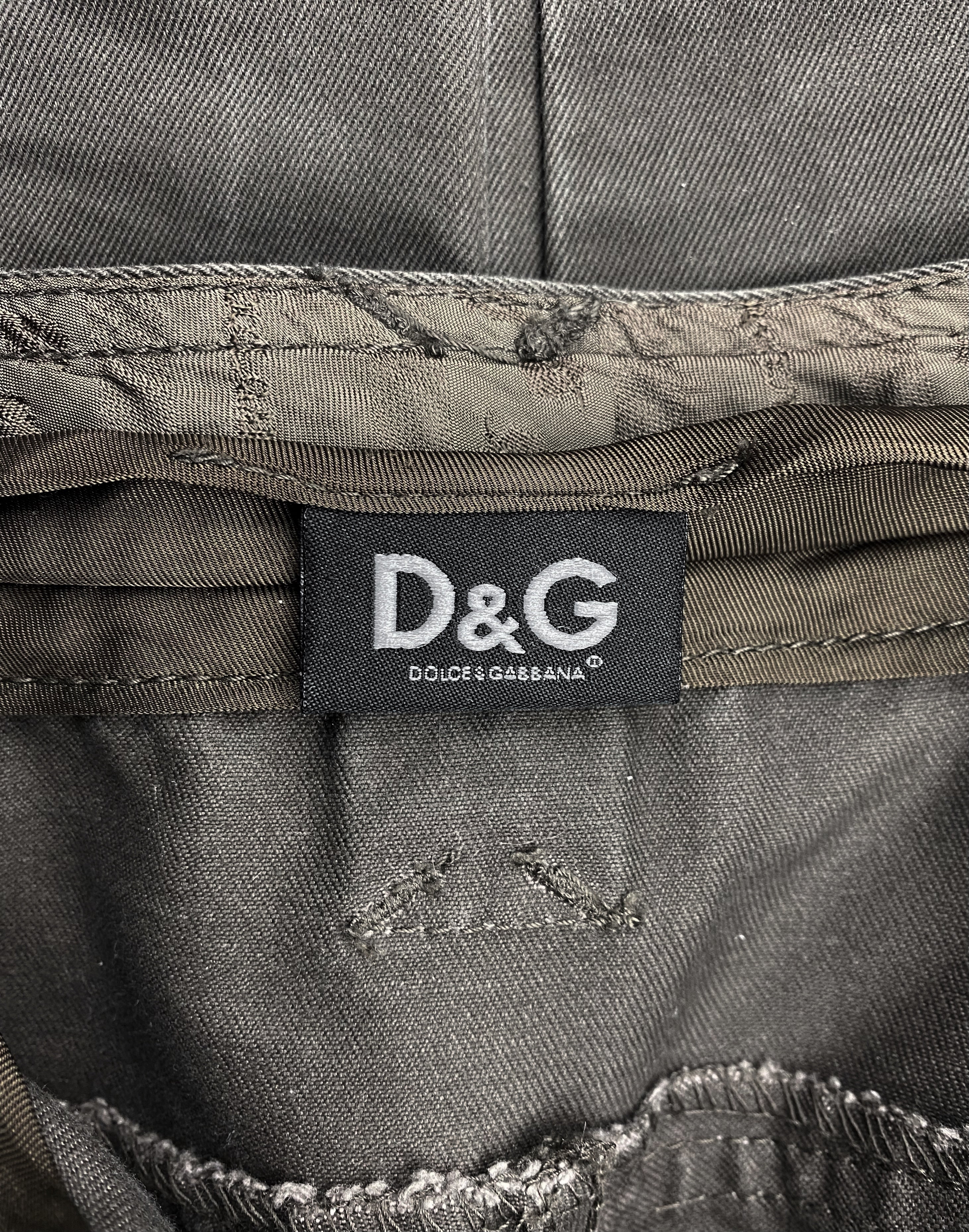 2000’s Dolce &amp; Gabbana Multi Pocket Ash Cargo Pants