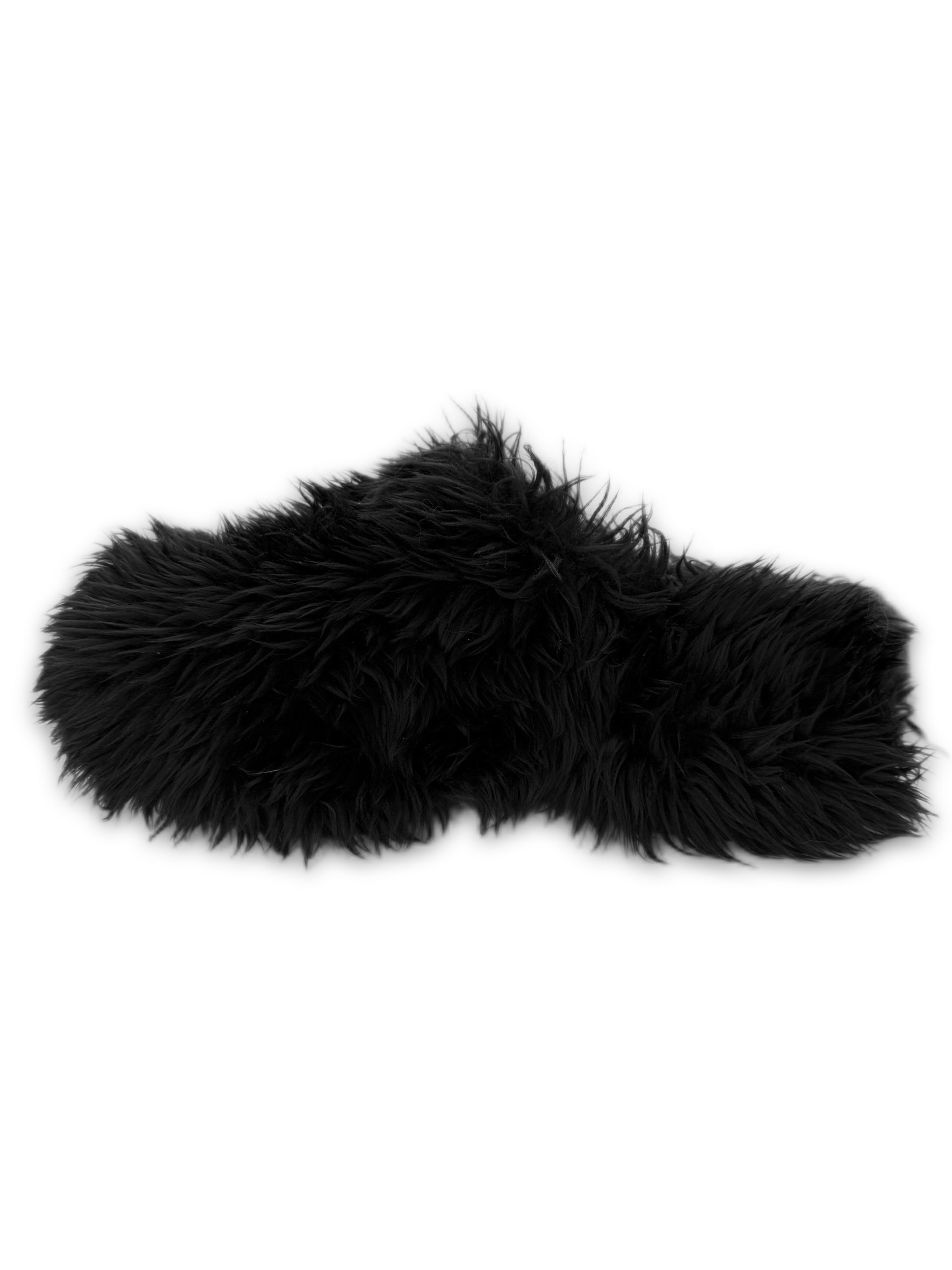 SS22 Balenciaga x Crocs Faux Fur Rubber Slip-on Mules