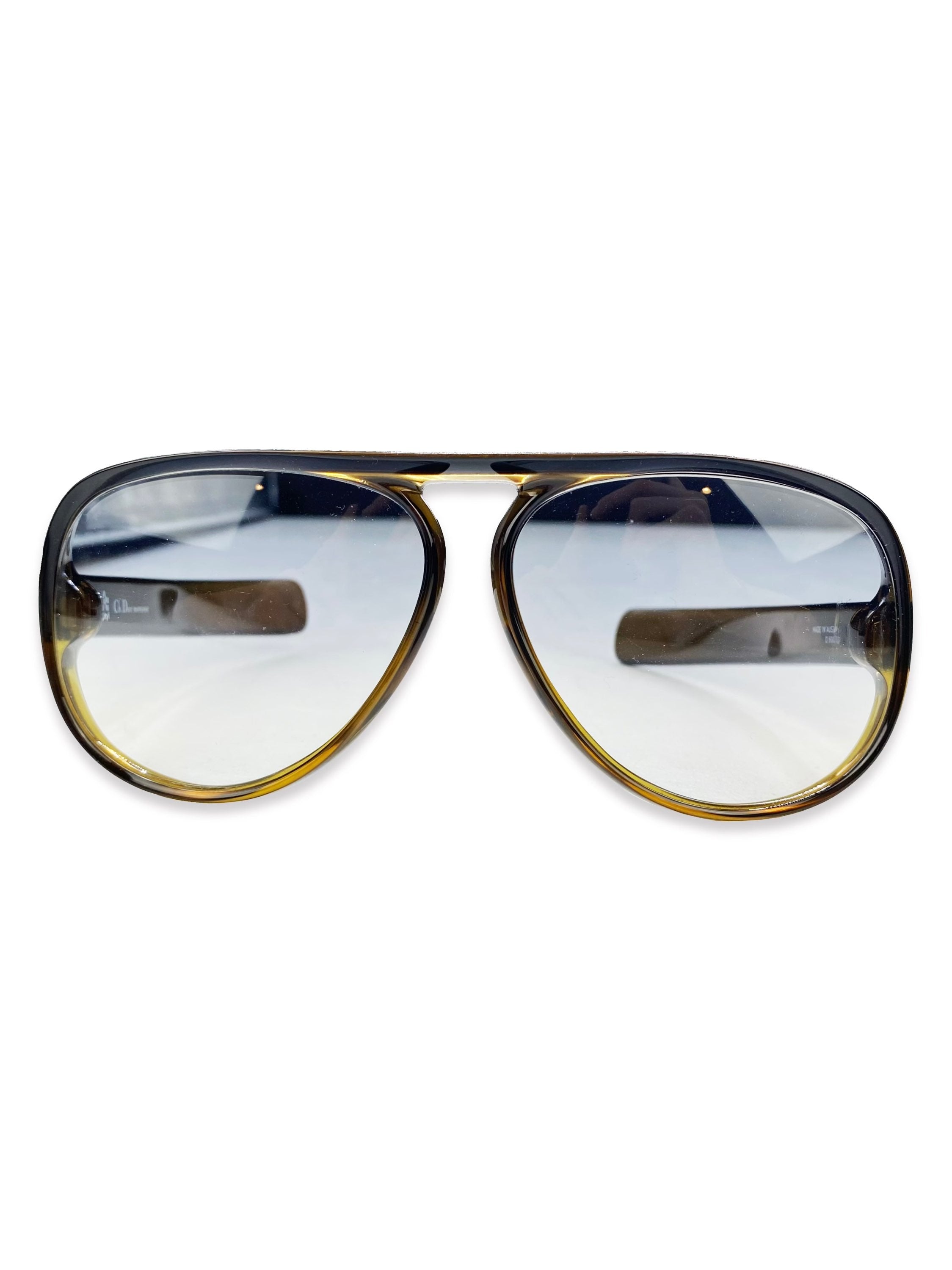 Dior Blue Tit Gradient Boxy Aviator Sunglasses