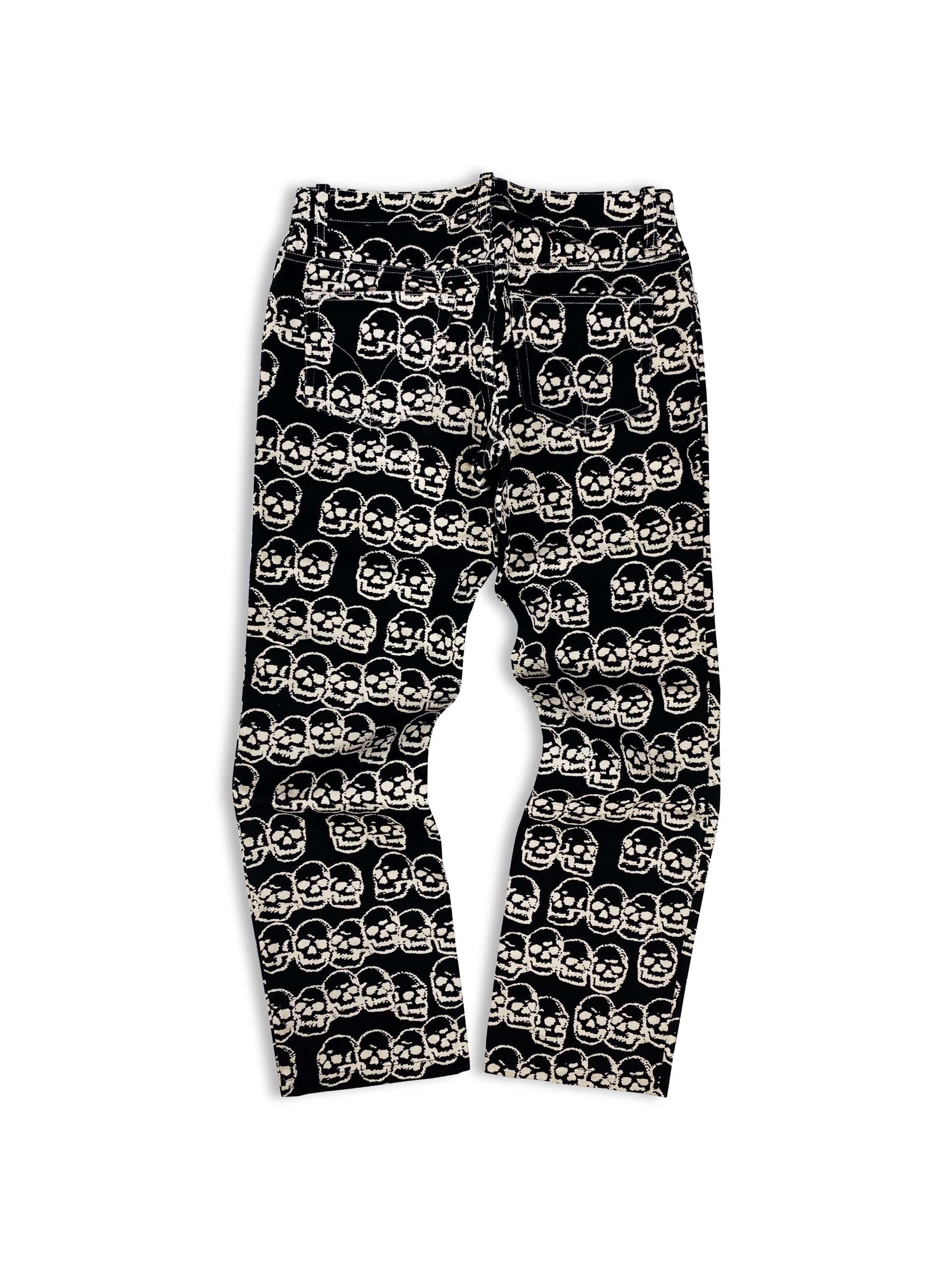 90s Hysteric Glamour ‘Skull Pile’ Full Print Denim