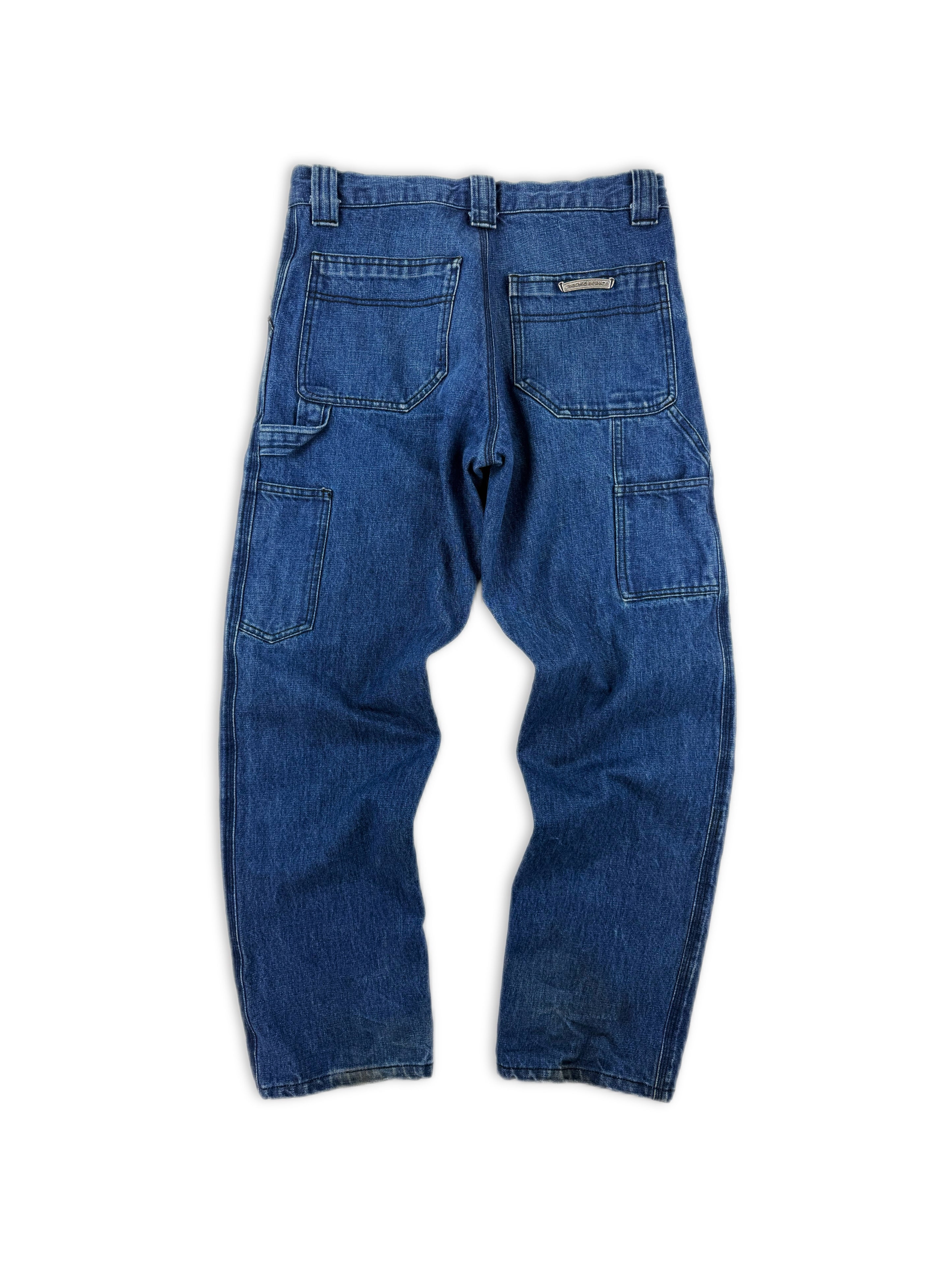 Chrome Hearts Carpenter Blue Wash .925 Silver Denim Jeans