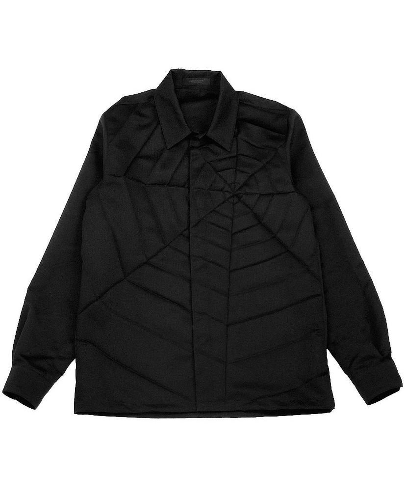 SS20 Undercover Pleated Spider Web Cindy Sherman Button Up