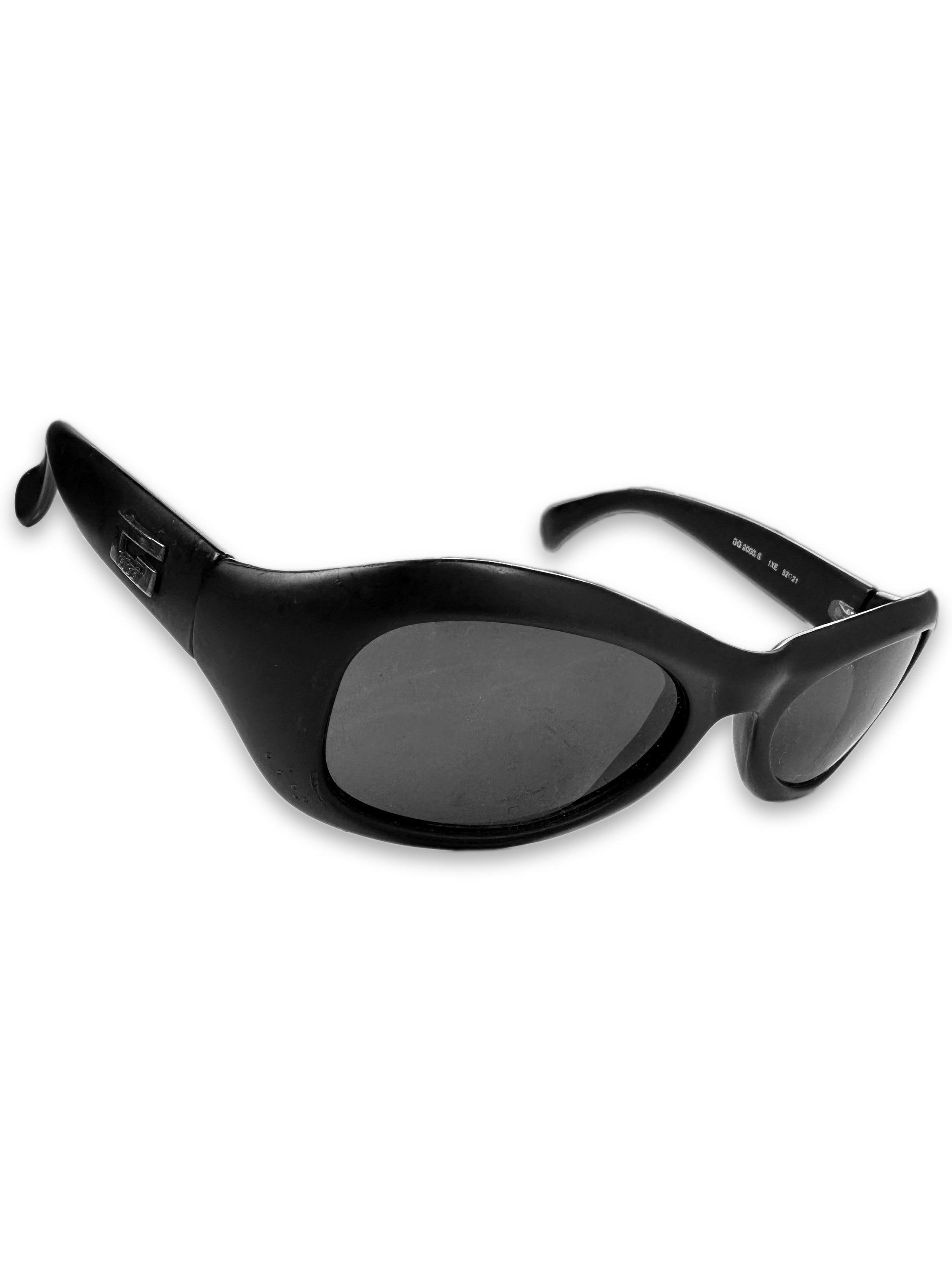 Gucci ‘G’ Logo Oval Black Tint Sunglasses