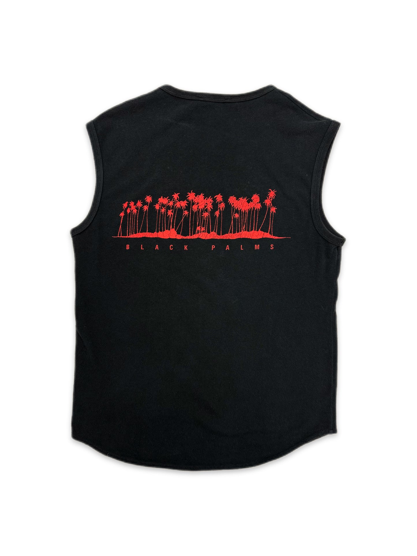 SS98 Raf Simons ‘Black Palms’ Runway Black Graphic Tank Top