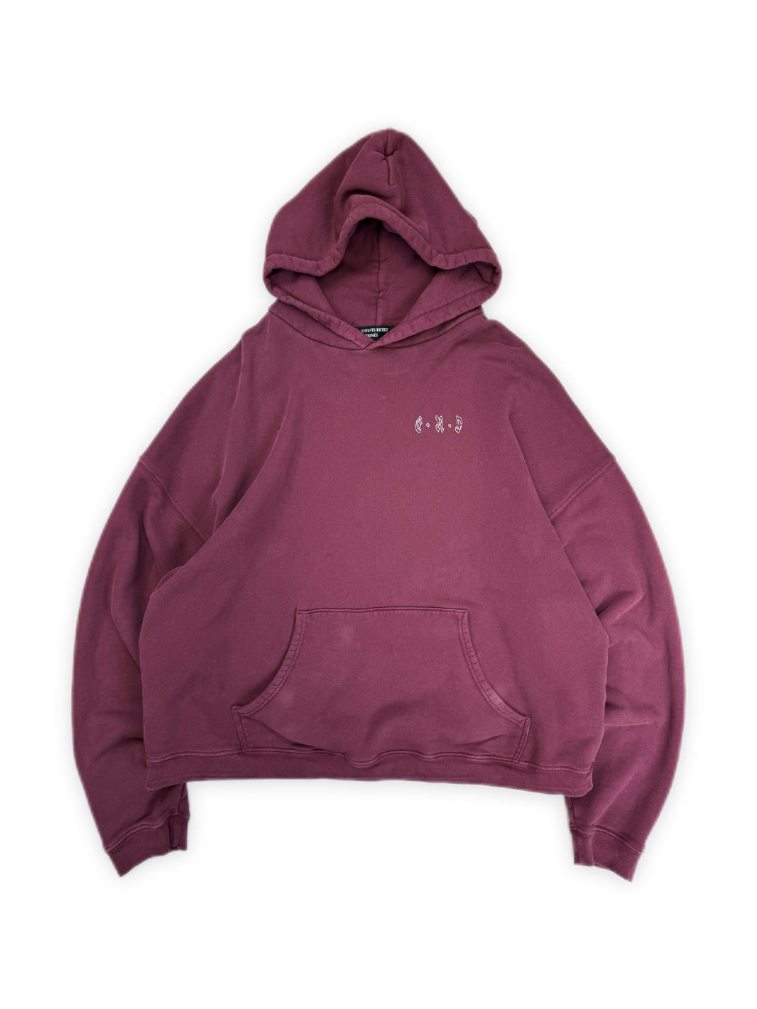 Enfants Riches Deprimes Gothic Stencil Logo Red Distressed Hoodie