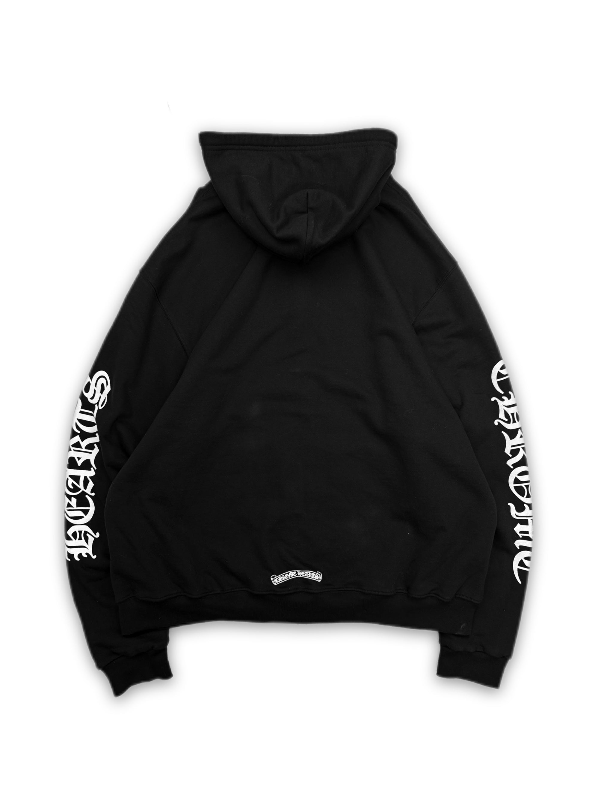 Chrome Hearts Vertical Logo Thermal Lined Dagger Zip-up Hoodie