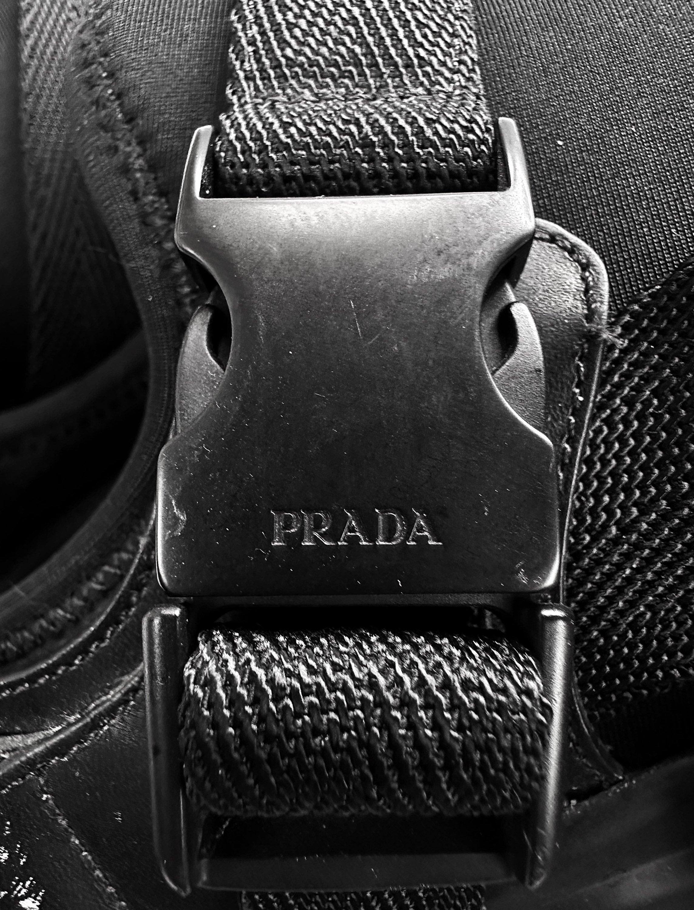 Prada ‘Buckle’ Neoprene Black Strap Low-top Sneakers