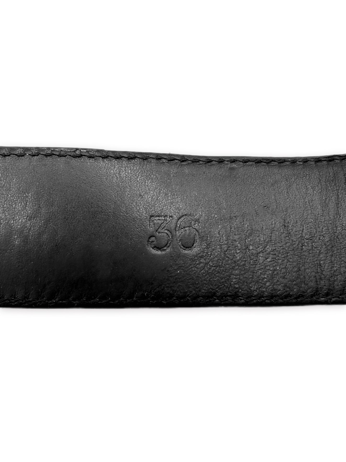 Chrome Hearts Pyramid Studded Lambskin Leather Black Roller Belt