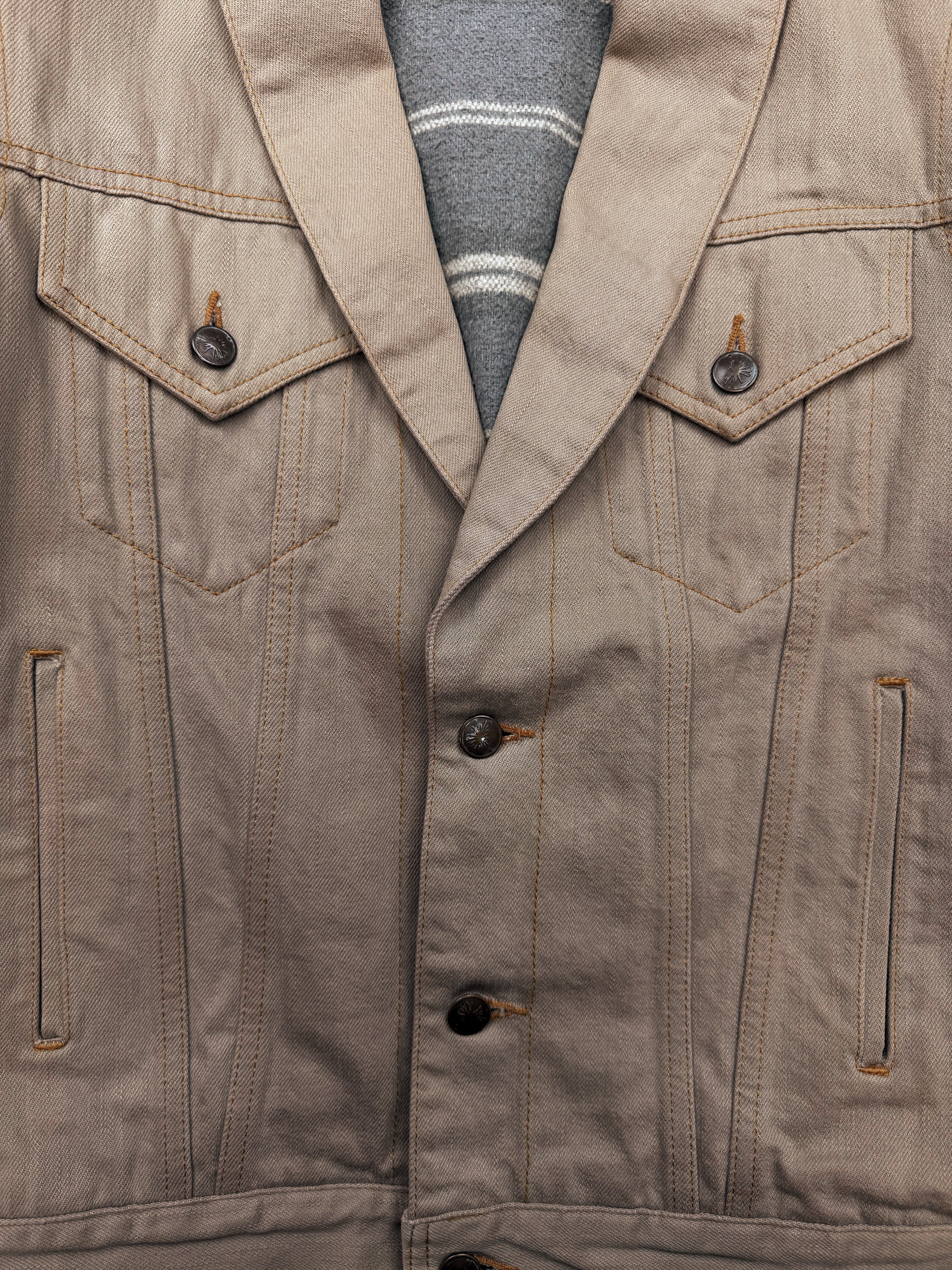 Mihara Yasuhiro Beige Carpet Lined Double Breasted Jacket