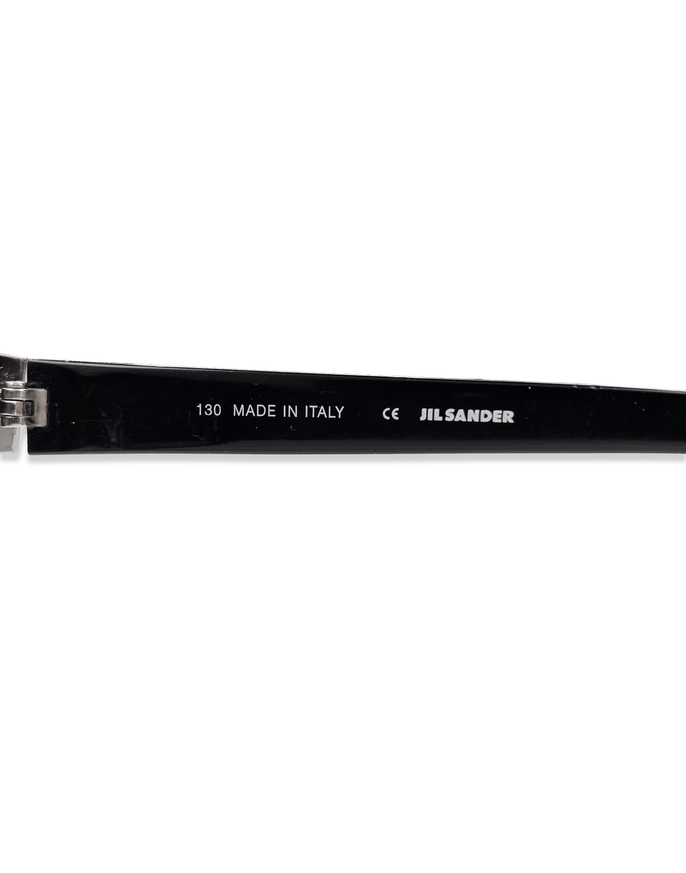 Jil Sander Rounded Blue Tint Sunglasses