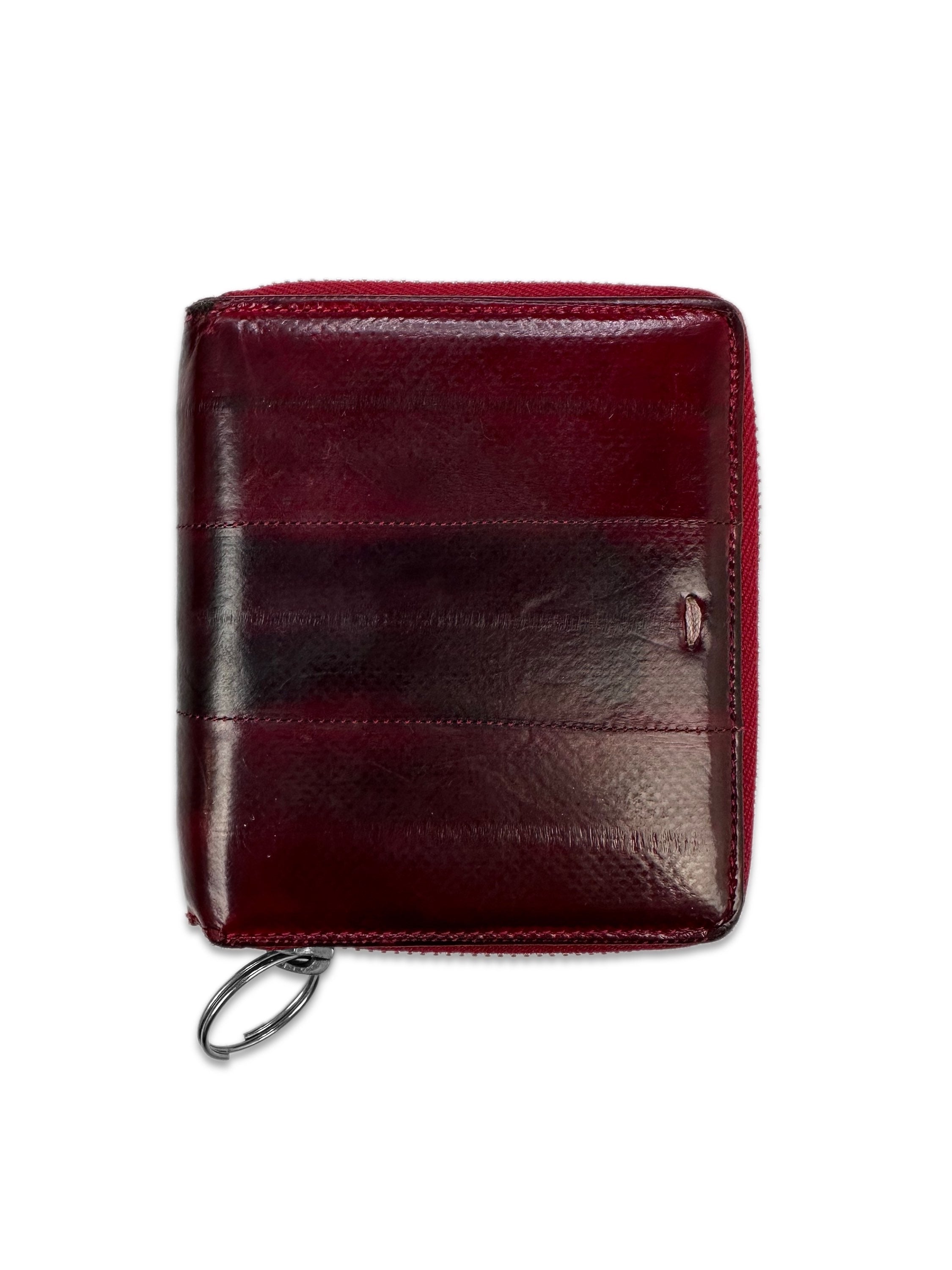 00s Maison Martin Margiela Blood Red Leather Bifold Wallet