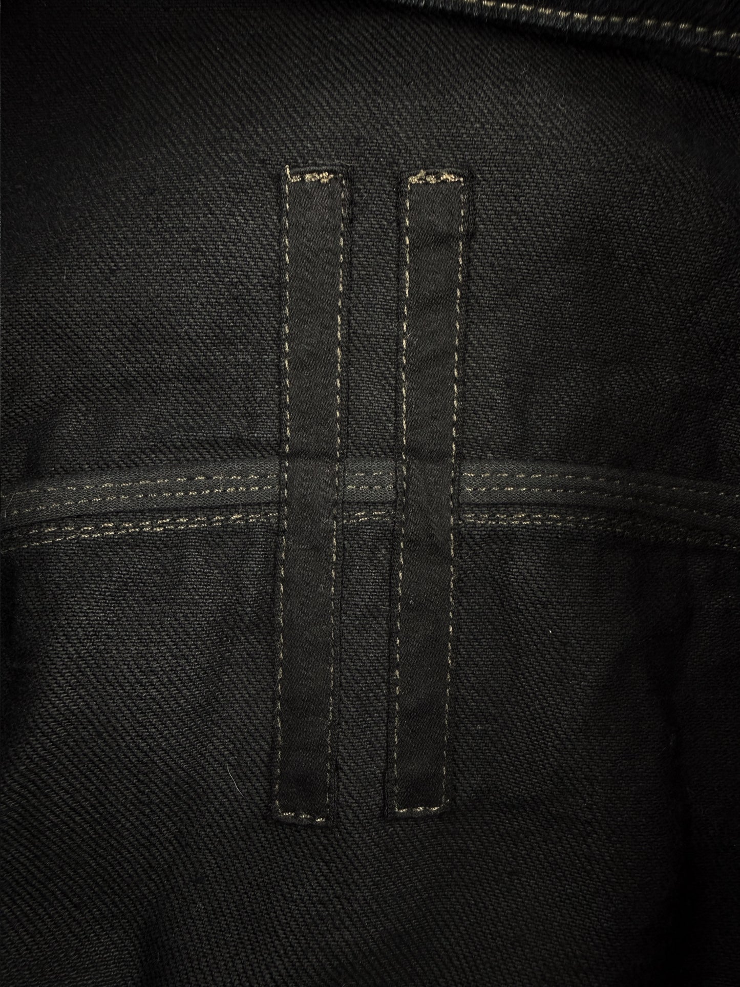 AW09 Rick Owens DRKSHDW ‘Crust’ O&M Calf Skin Sleeve Denim Jacket