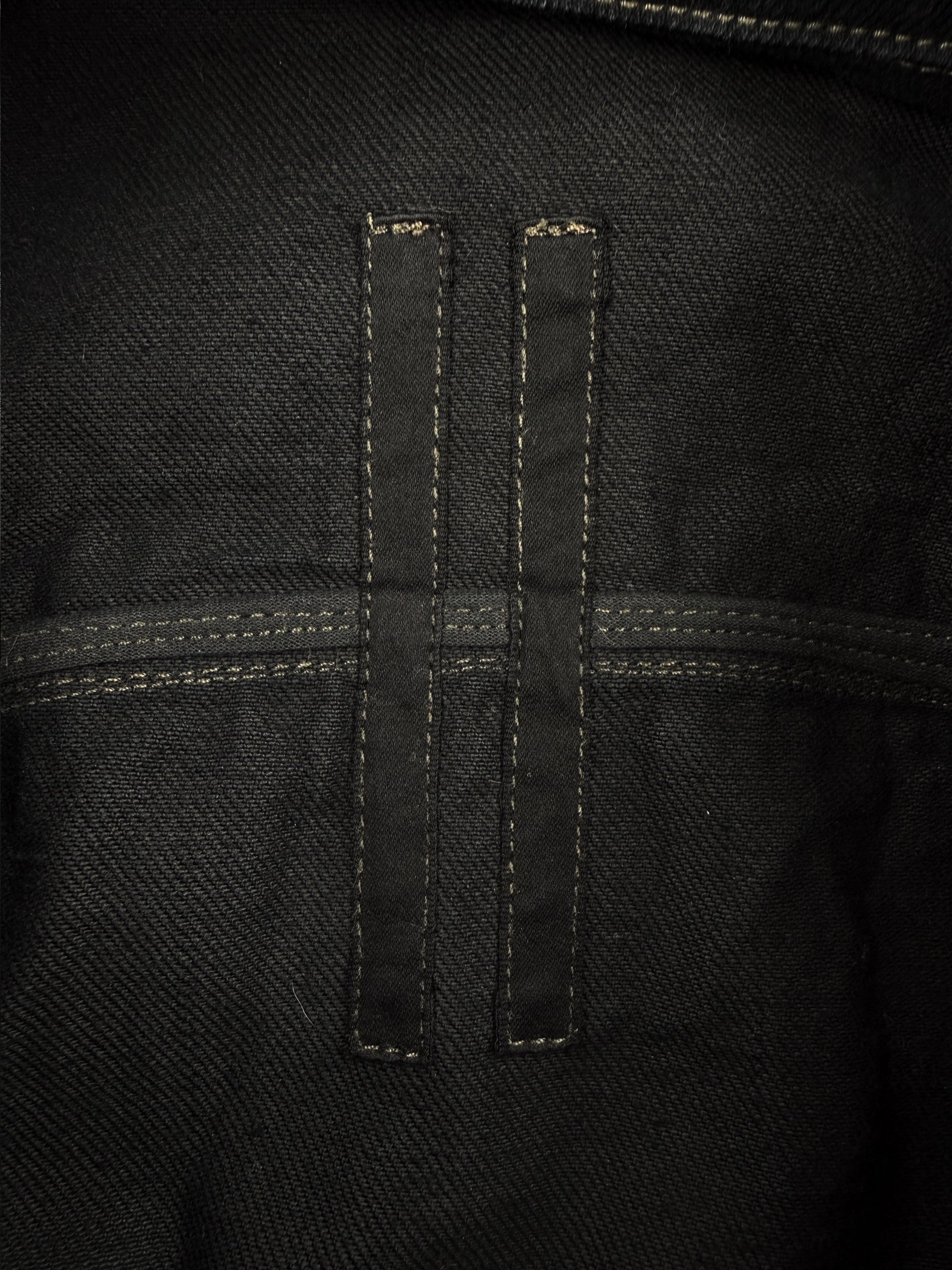 AW09 Rick Owens DRKSHDW ‘Crust’ O&amp;M Calf Skin Sleeve Denim Jacket