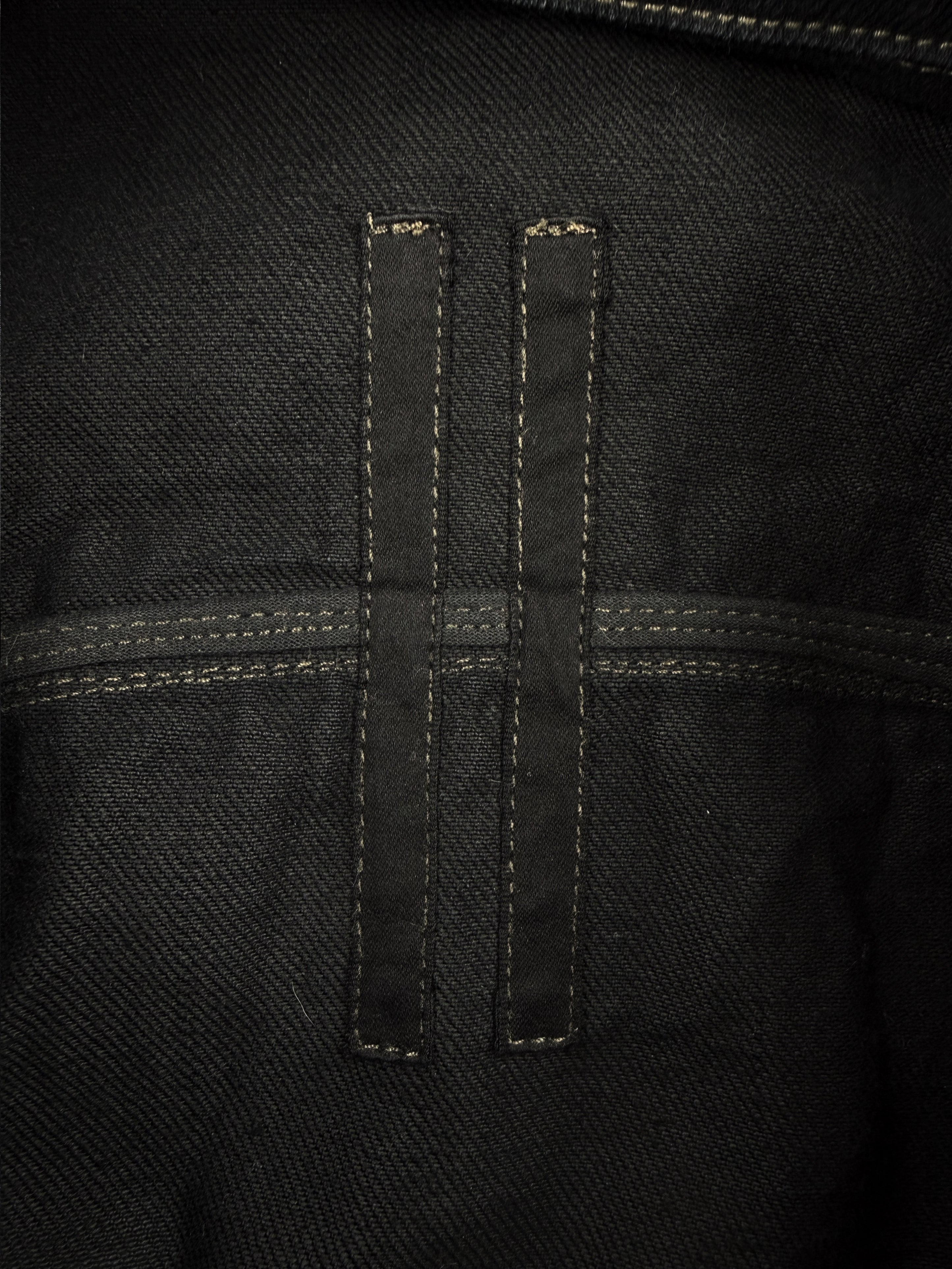 AW09 Rick Owens DRKSHDW ‘Crust’ O&M Calf Skin Sleeve Denim Jacket