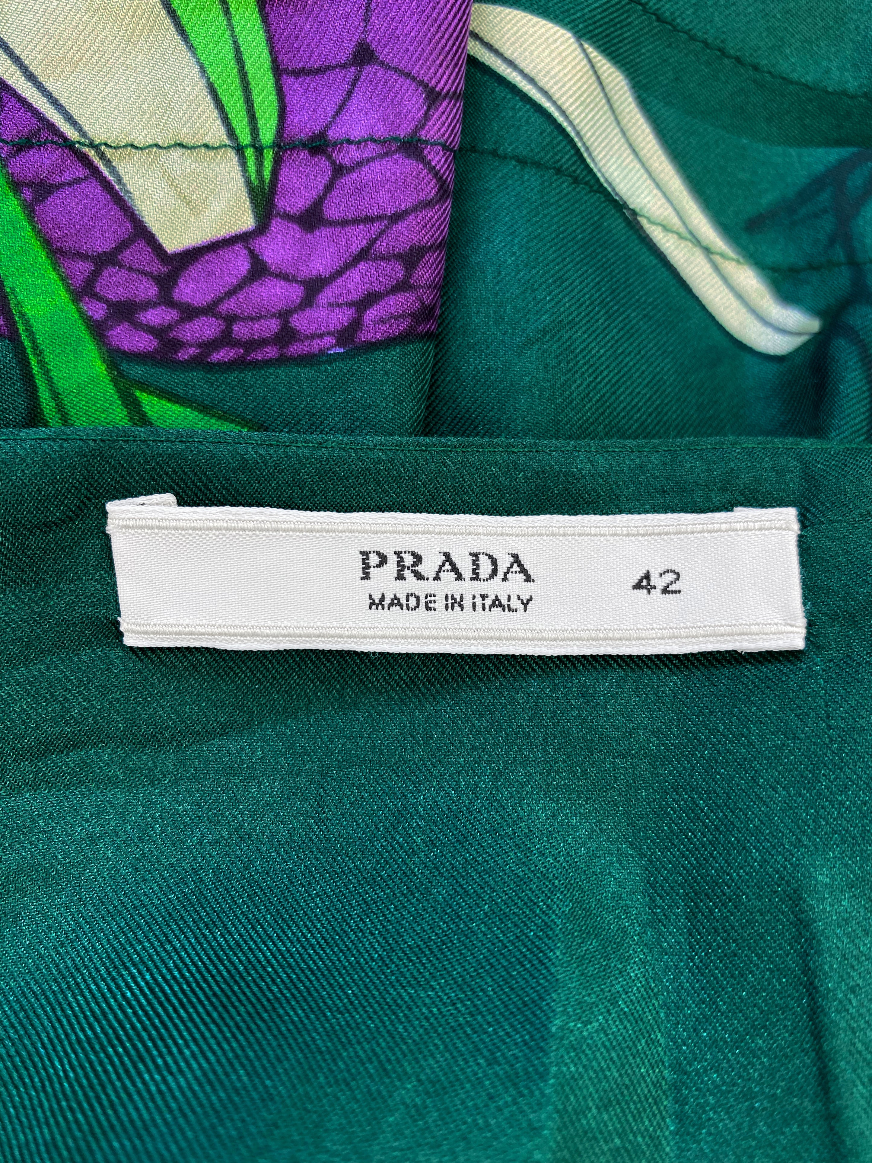 SS08 Prada x James Jean Fairy Print Pleated Skirt