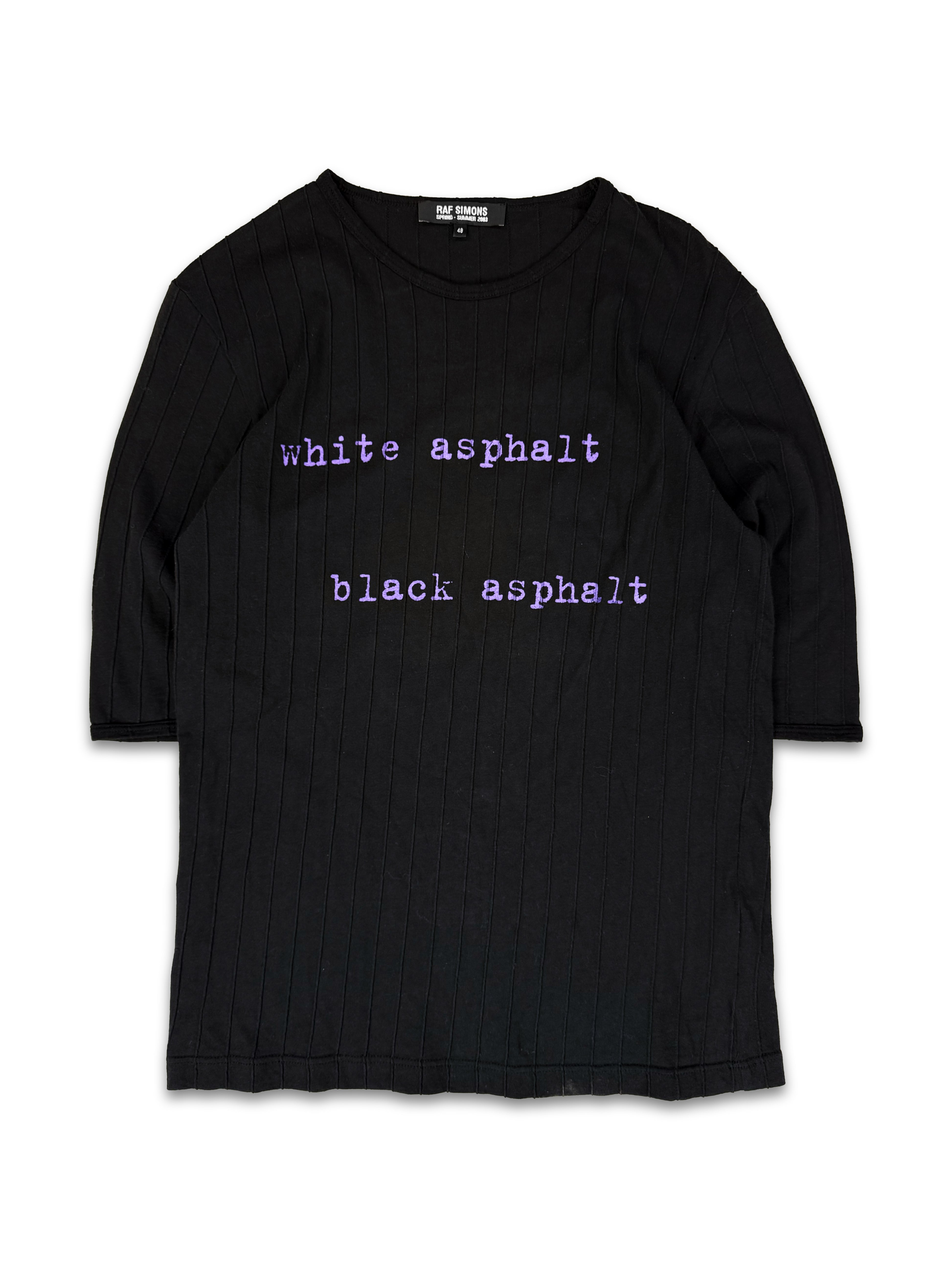 SS03 Raf Simons Consumed ‘Asphalt’ Graphic 3/4 Length Shirt