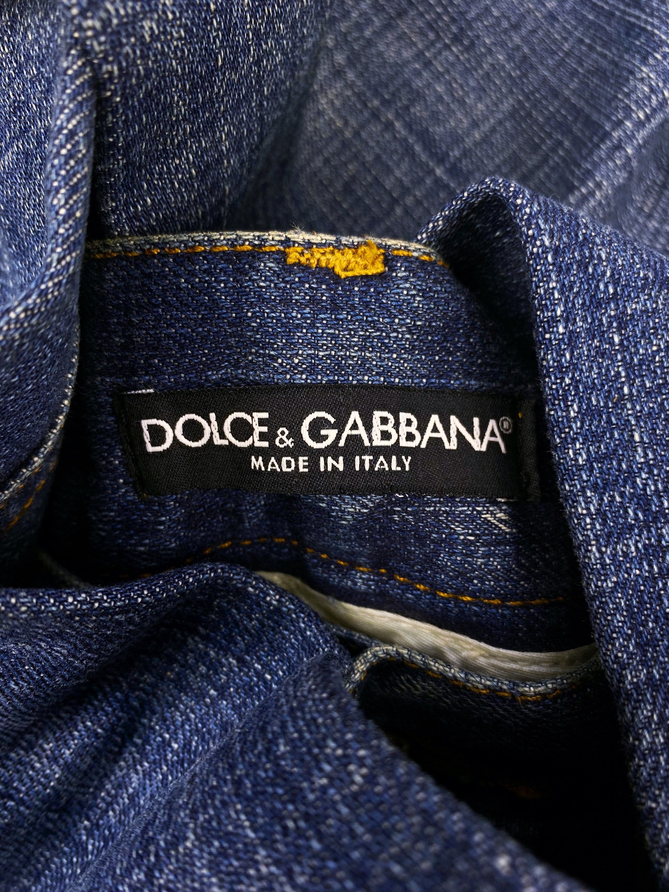 Dolce &amp; Gabbana Distressed Light Wash Denim