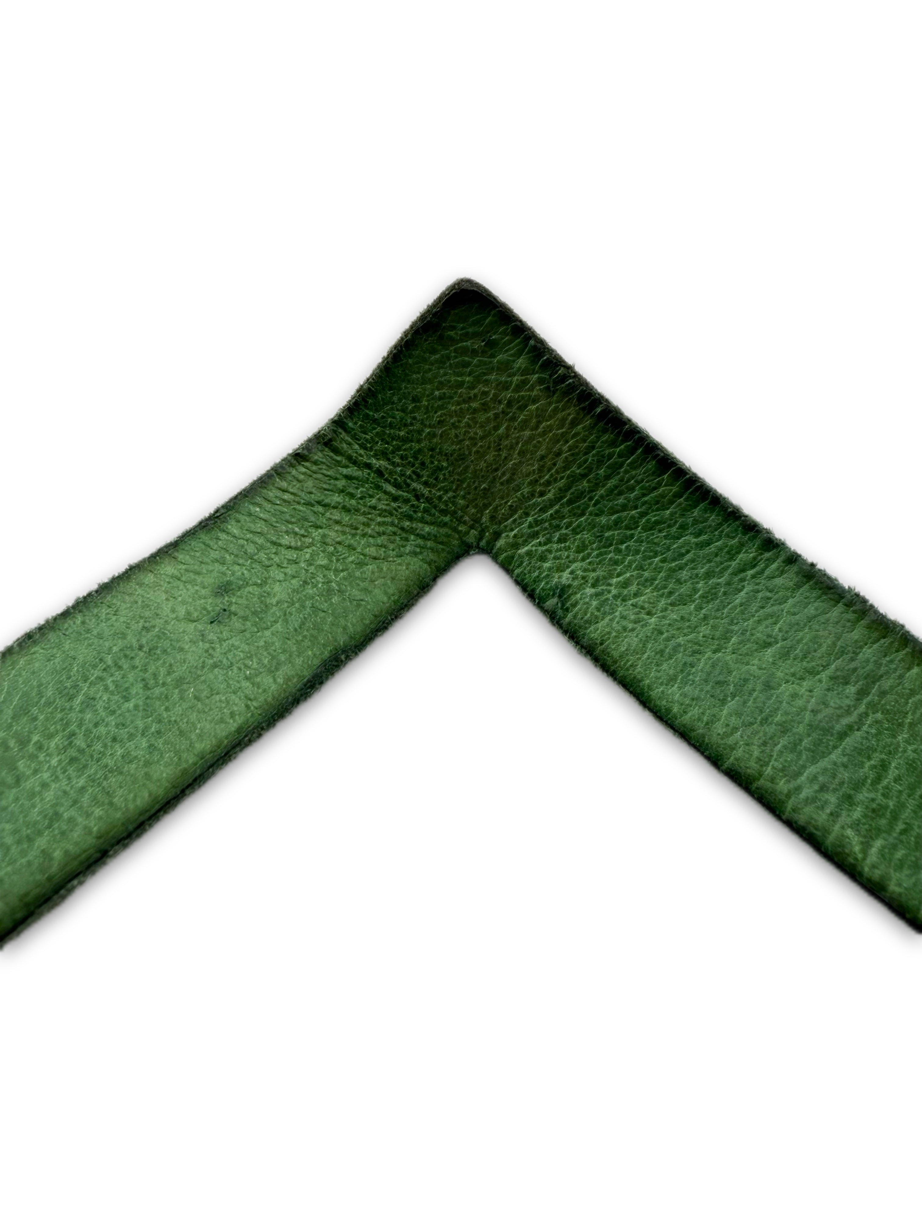 Carol Christian Poell ‘90° Anatomical’ L Green SAFE Leather Belt