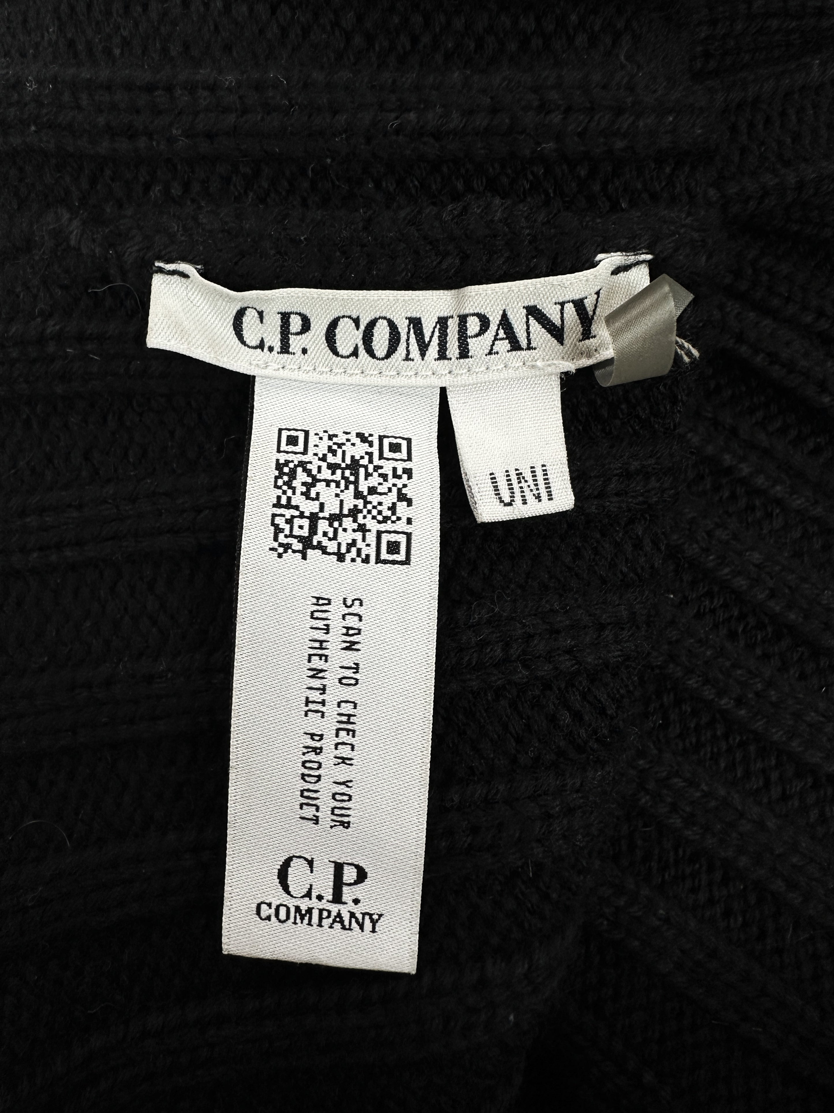 C.P. Company Black Knitted ‘Goggle’ Beanie