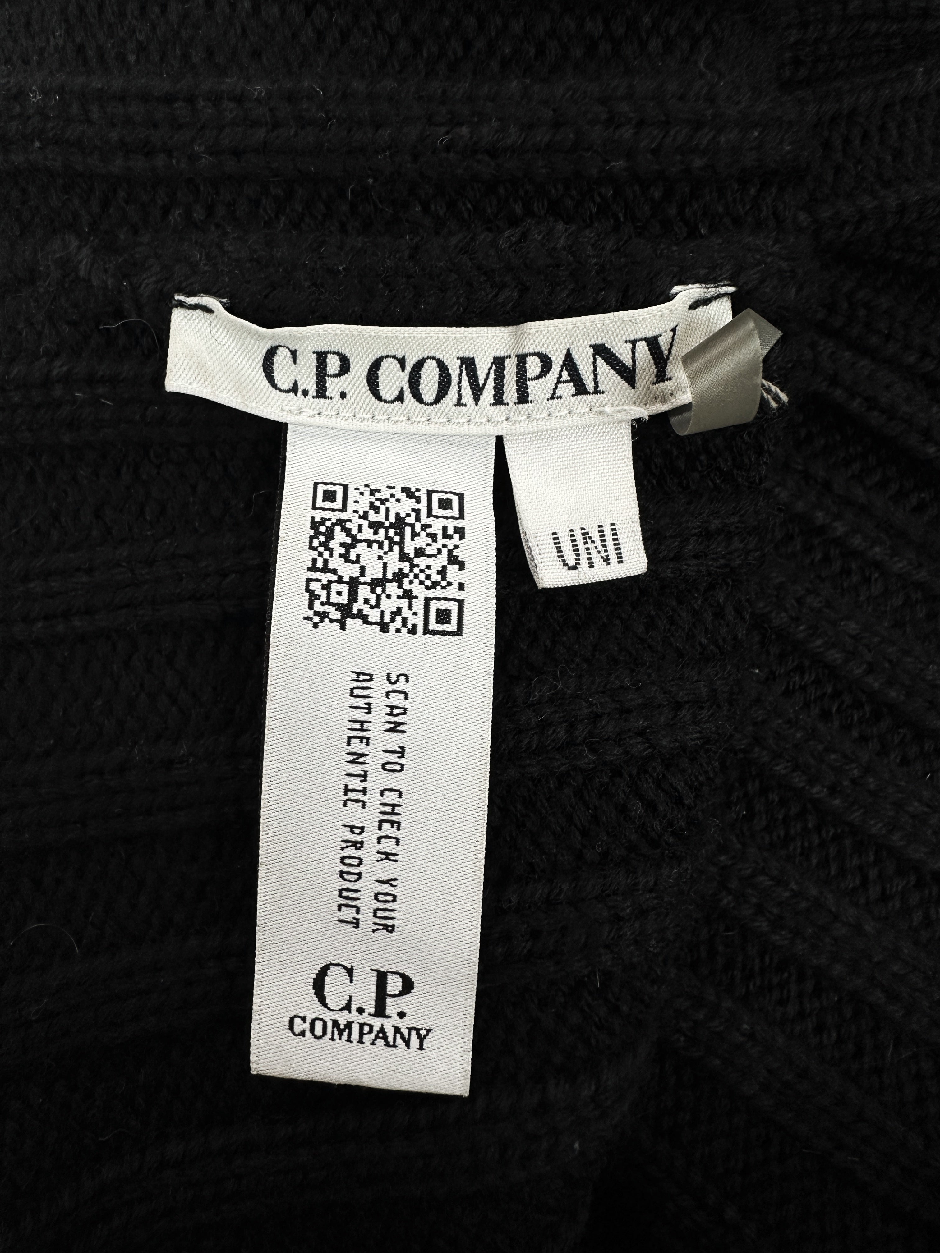 C.P. Company Black Knitted ‘Goggle’ Beanie