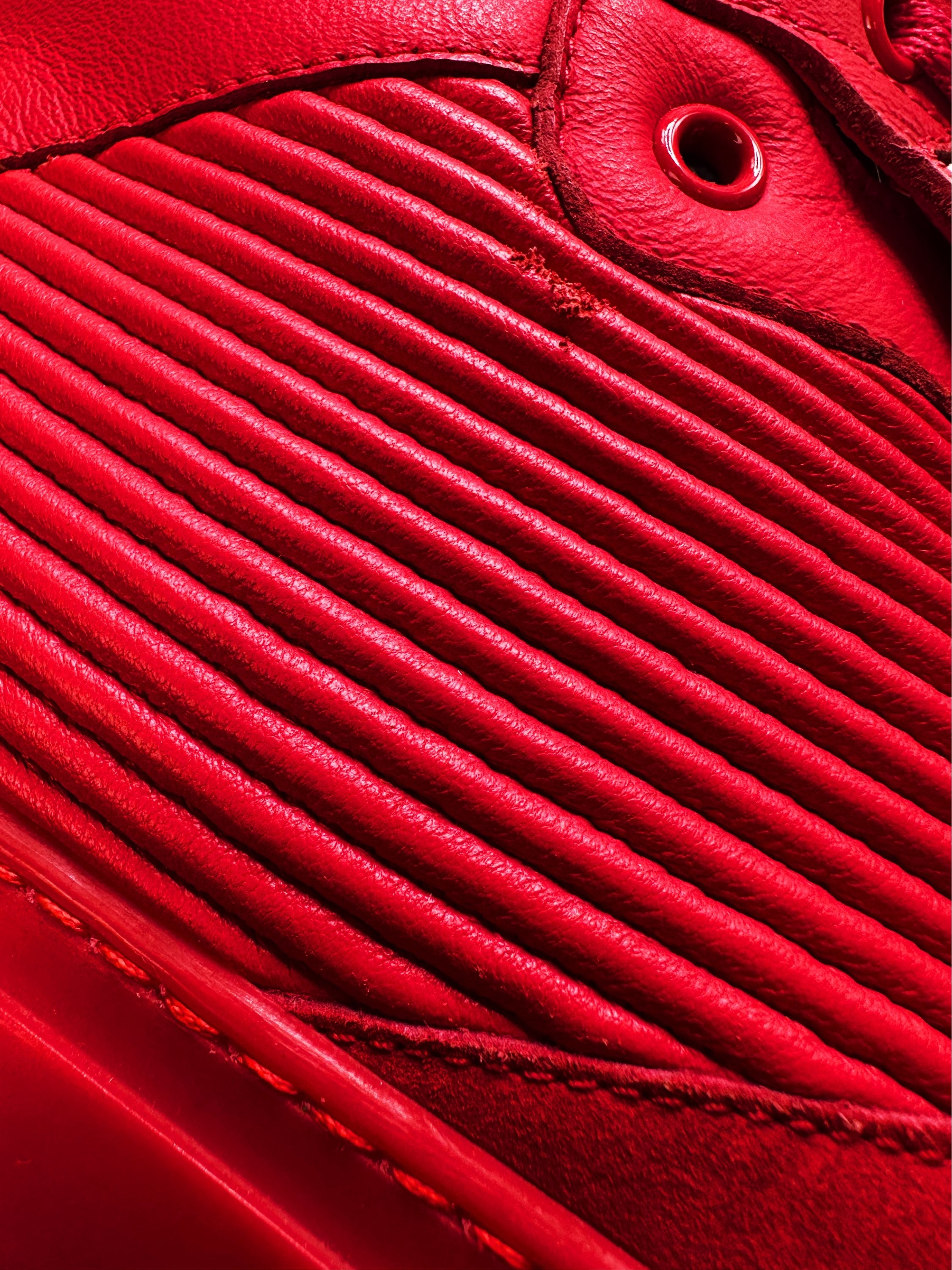 Balenciaga Pleated Arena Hi-top Cherry Red Sneakers