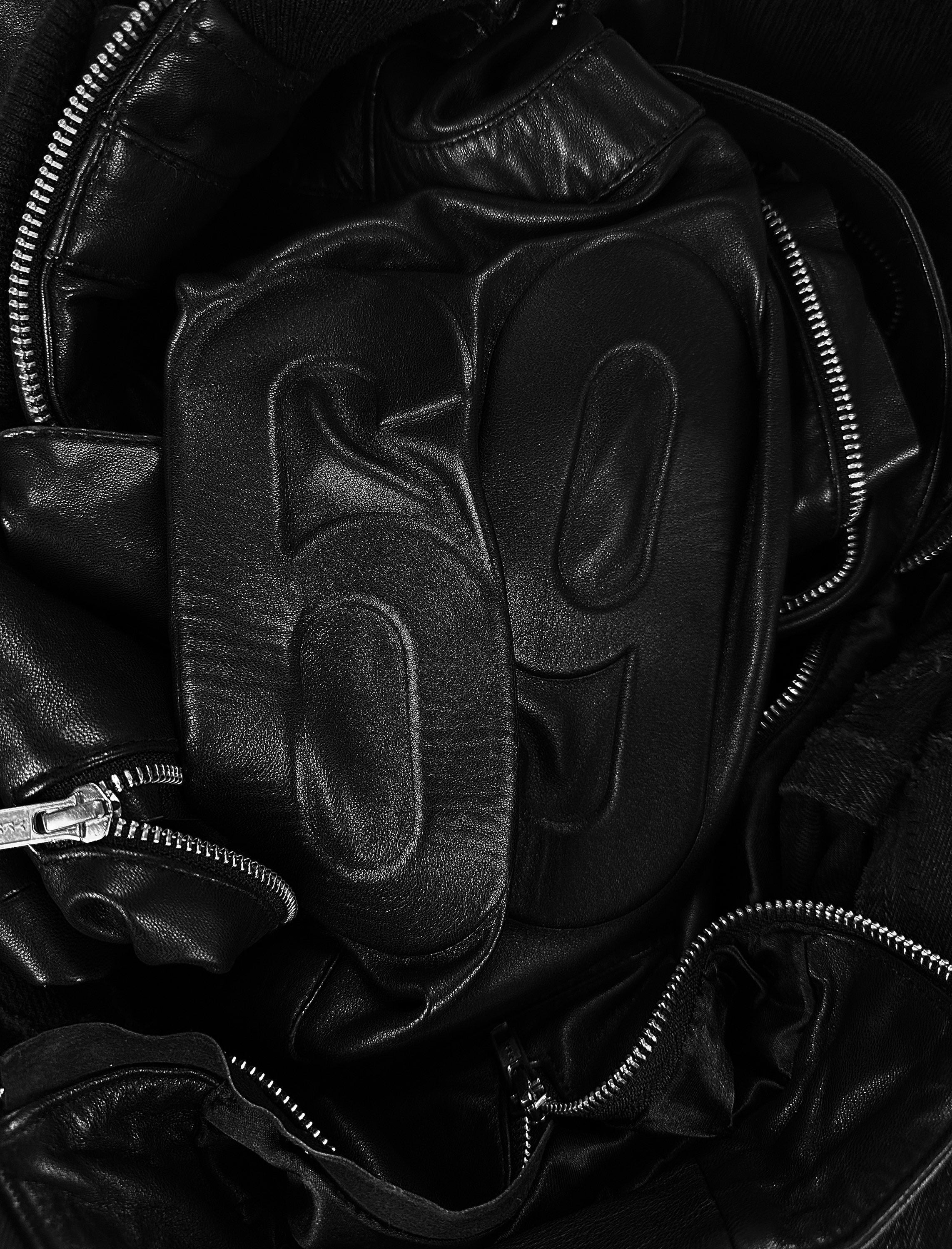 SS15 Hood By Air ‘Cross Zip’ Embossed 69 Leather Jacket