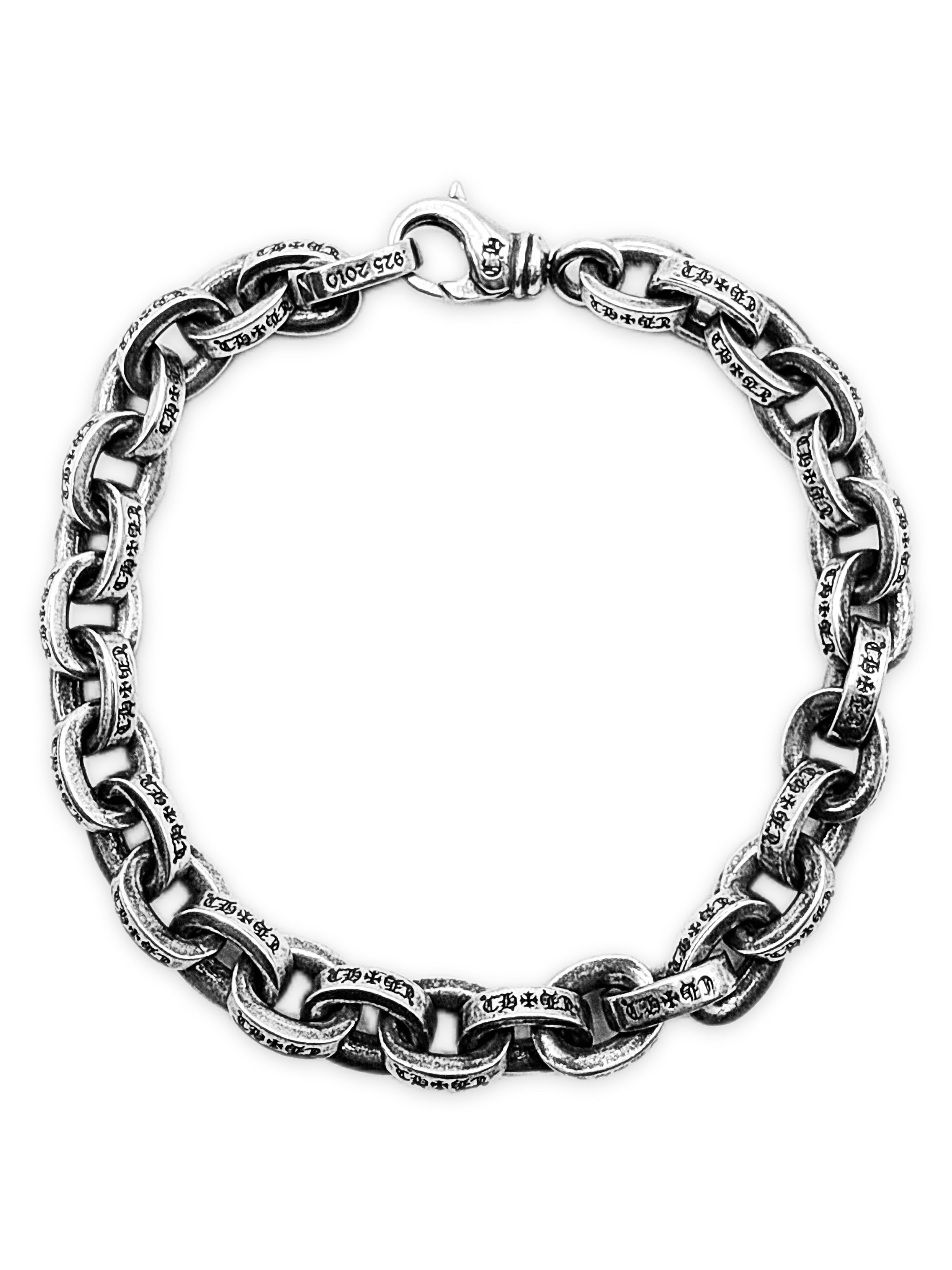 Chrome Hearts XL Paper Chain Large  8 inch .925 Silver Bracelet