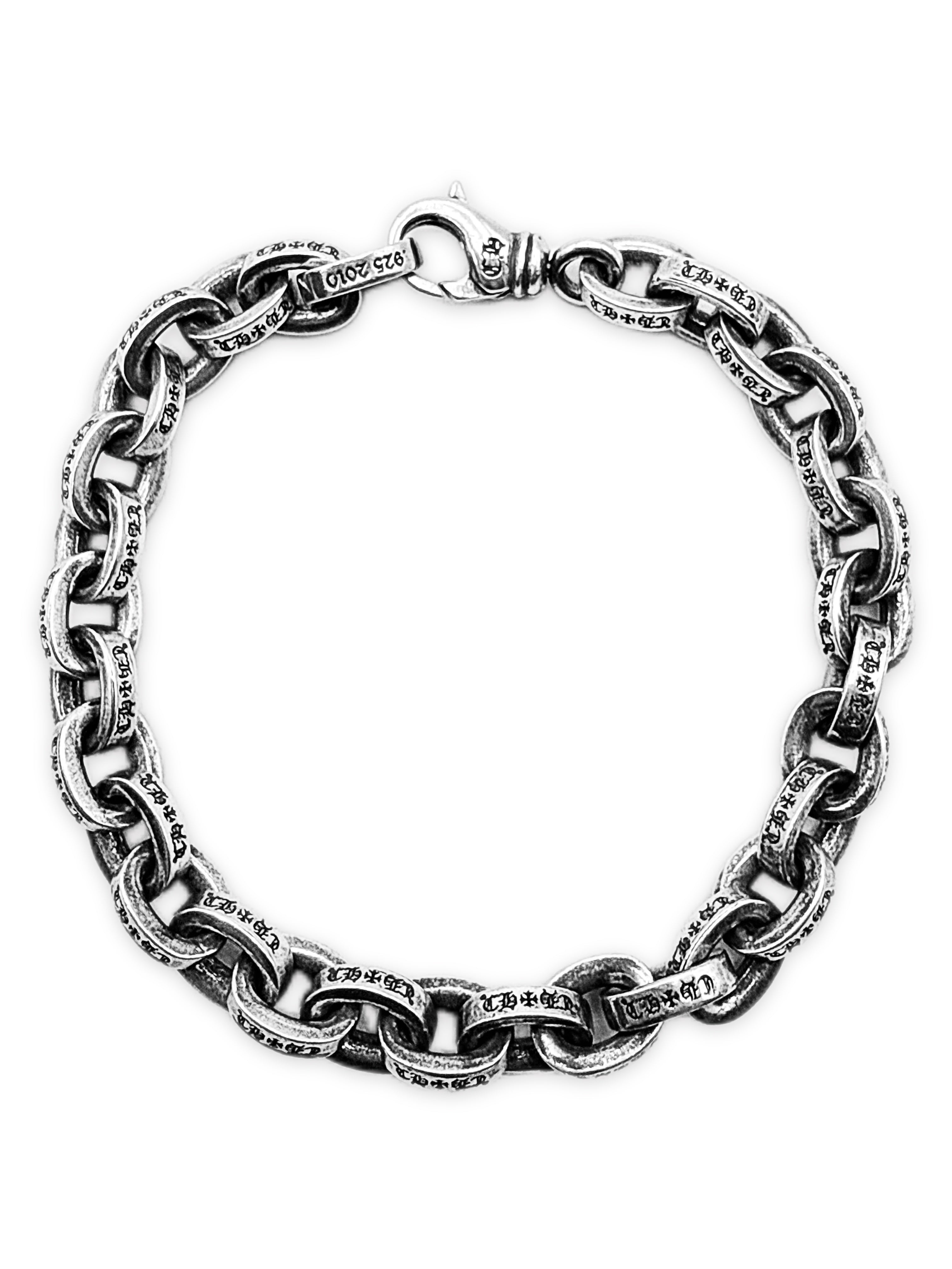 Chrome Hearts XL Paper Chain Large  8 inch .925 Silver Bracelet