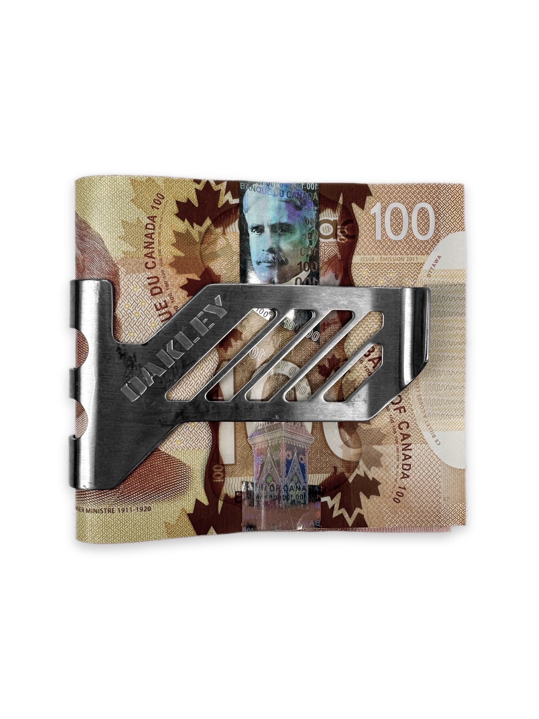 2014 Oakley ‘Metal Works’ Stainless Steel Perforated Money Clip