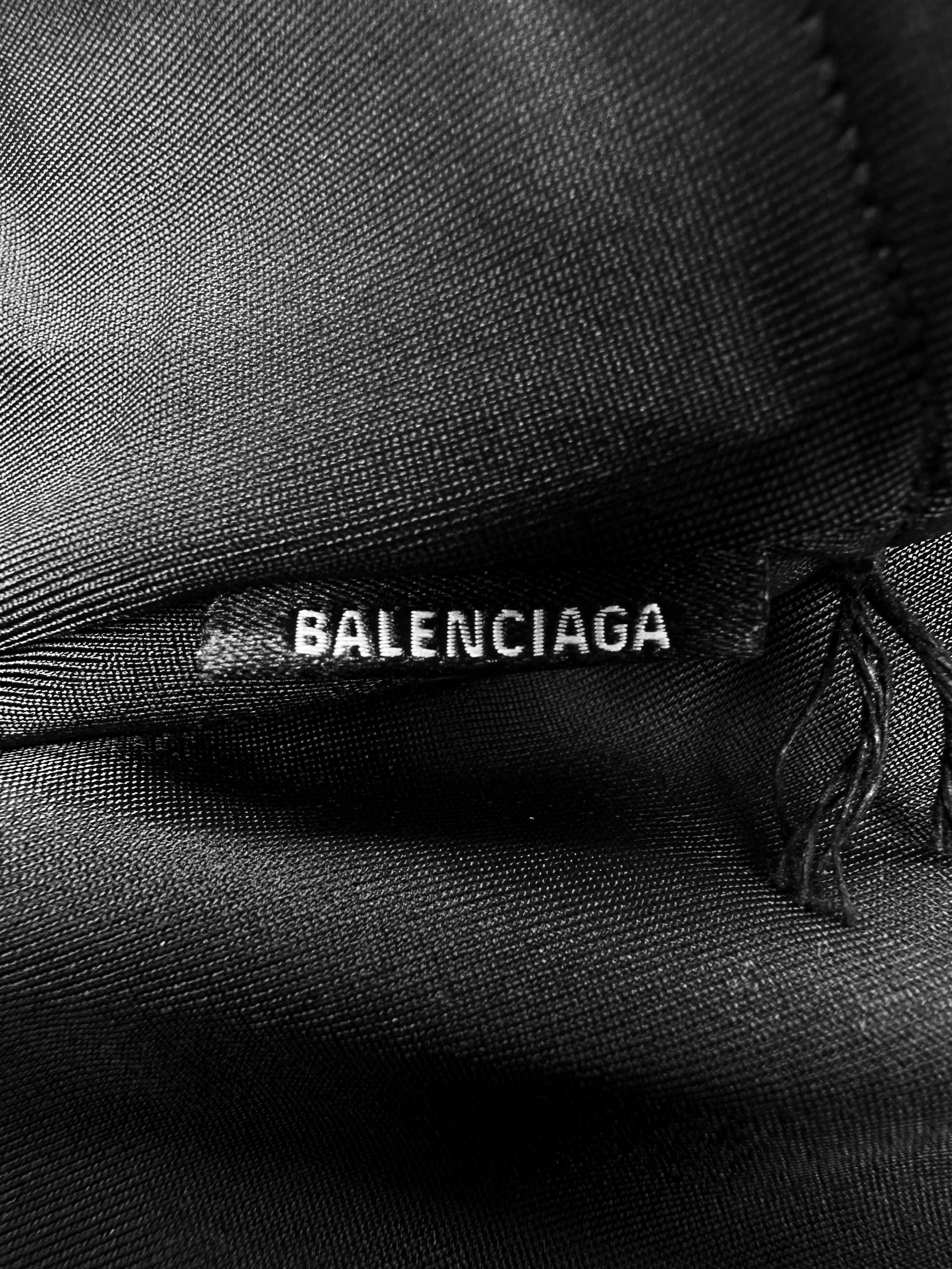 Balenciaga ‘Opera’ Long Black Embroidered Logo Gloves