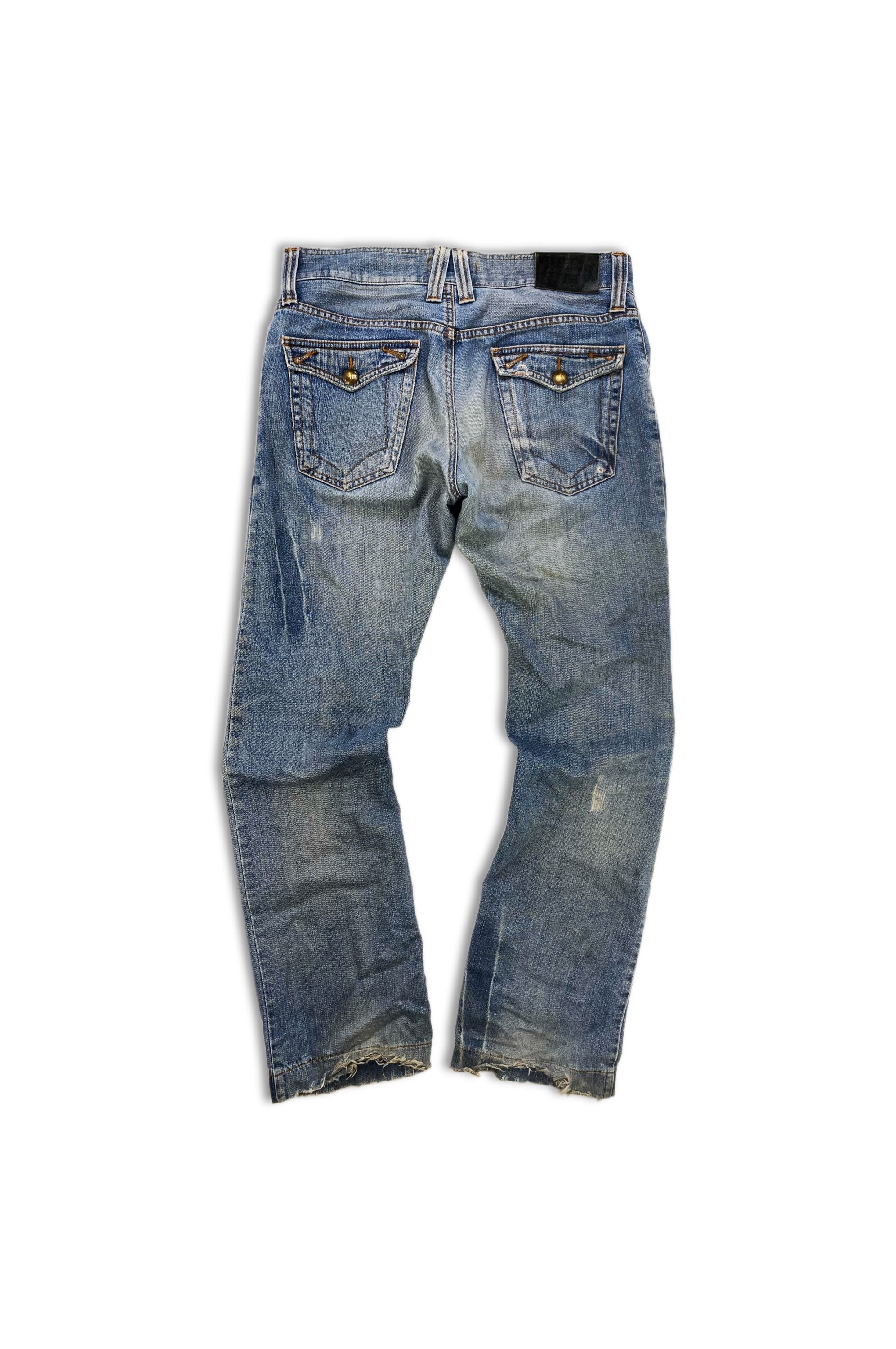 Dolce & Gabbana Distressed Light Wash Denim Jeans