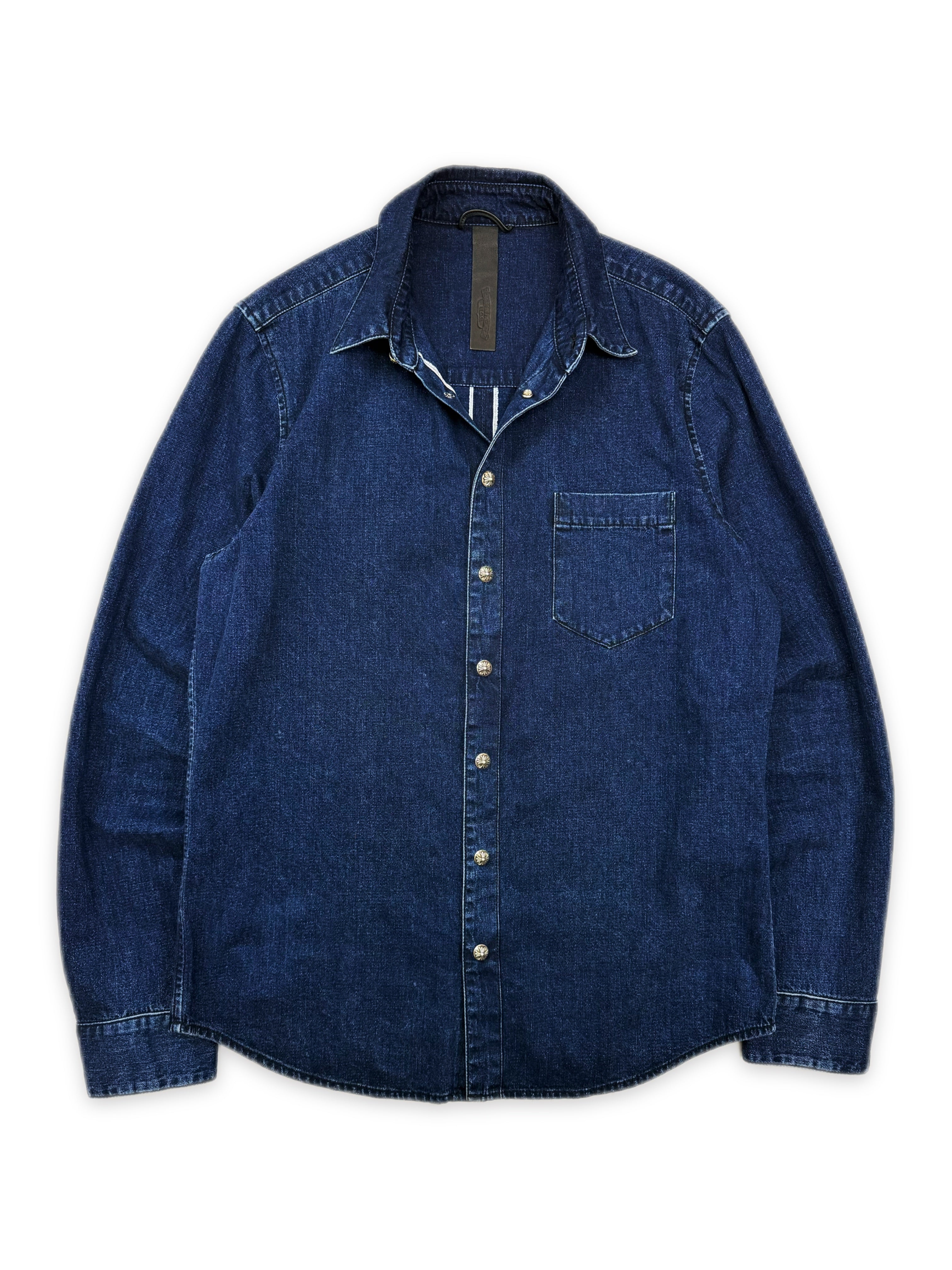 Chrome Hearts Loose Ends Cross Patch Selvedge Denim Shirt