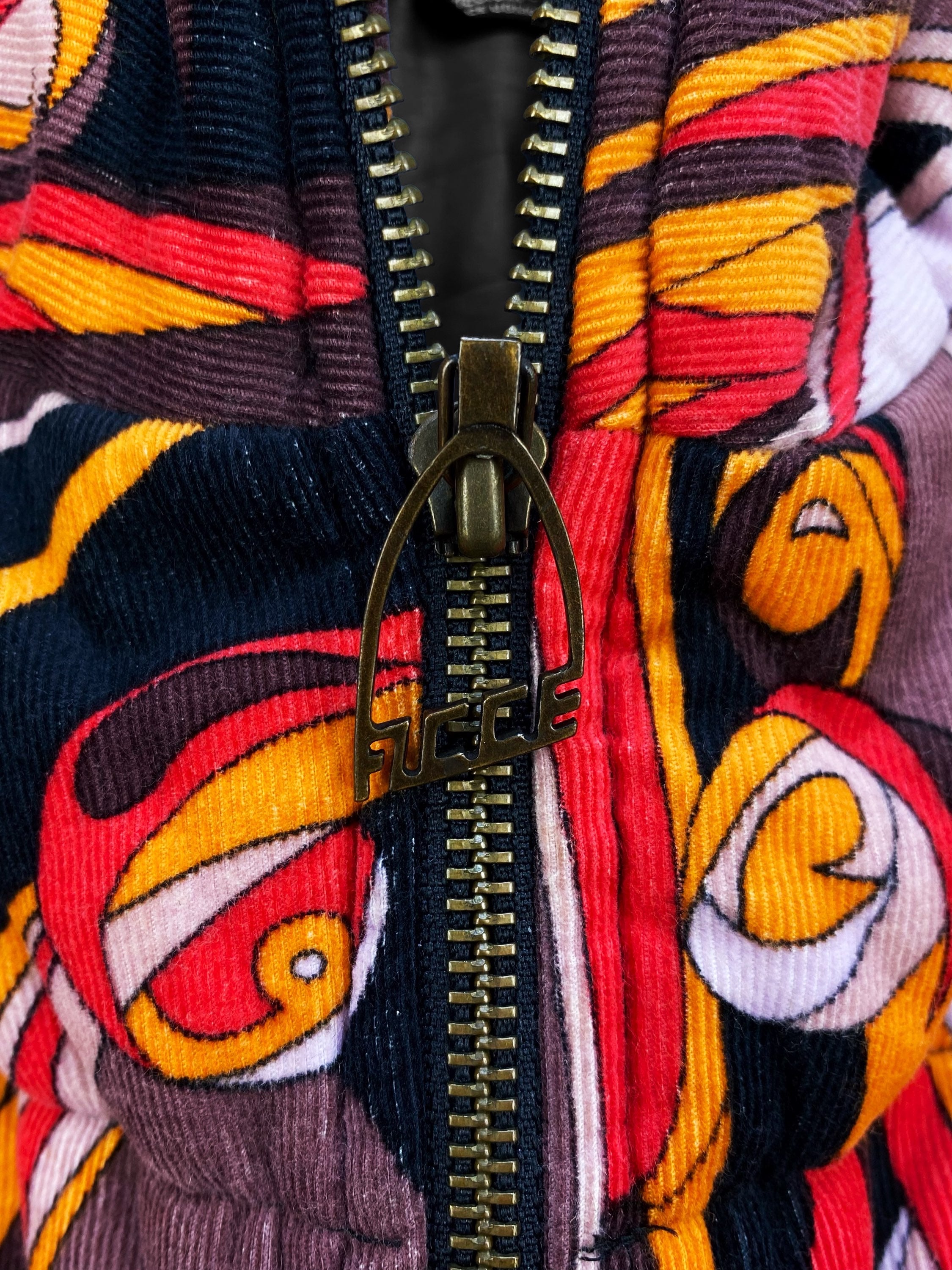 00s Yoshiyuki Konishi Spiral Full Print Down Fill Puffer Vest