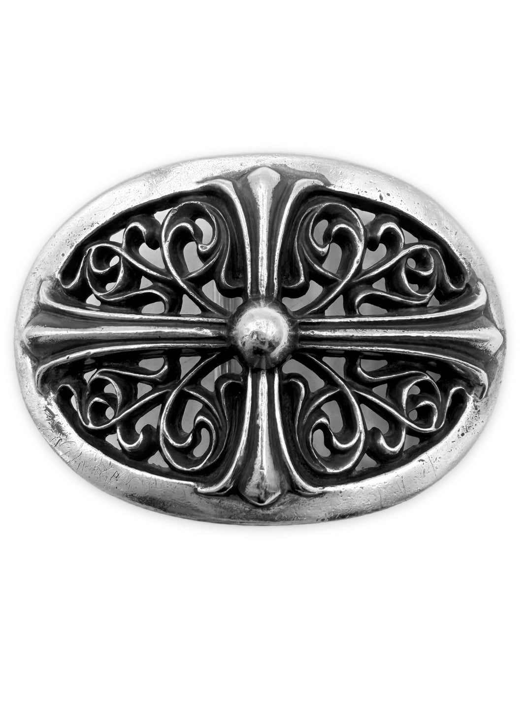 Chrome Hearts Oval 1.5 inch .925 Silver Belt Buckle
