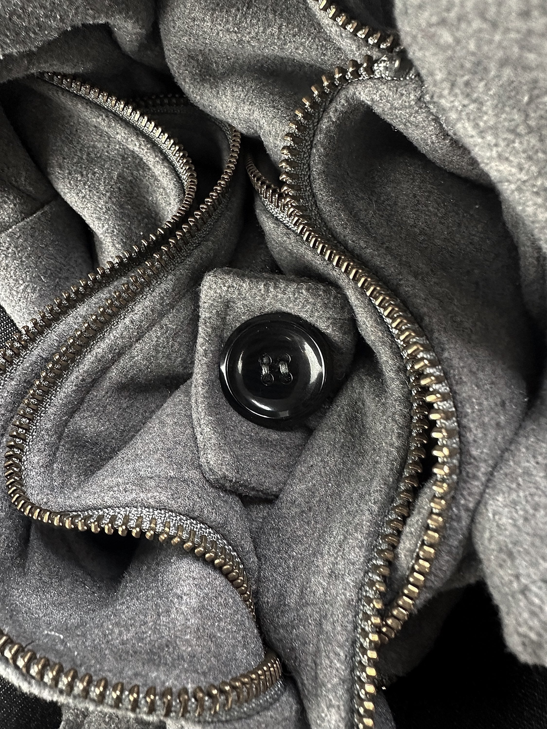 00s Tete Homme ‘Double Layered’ Grey Wool Jacket