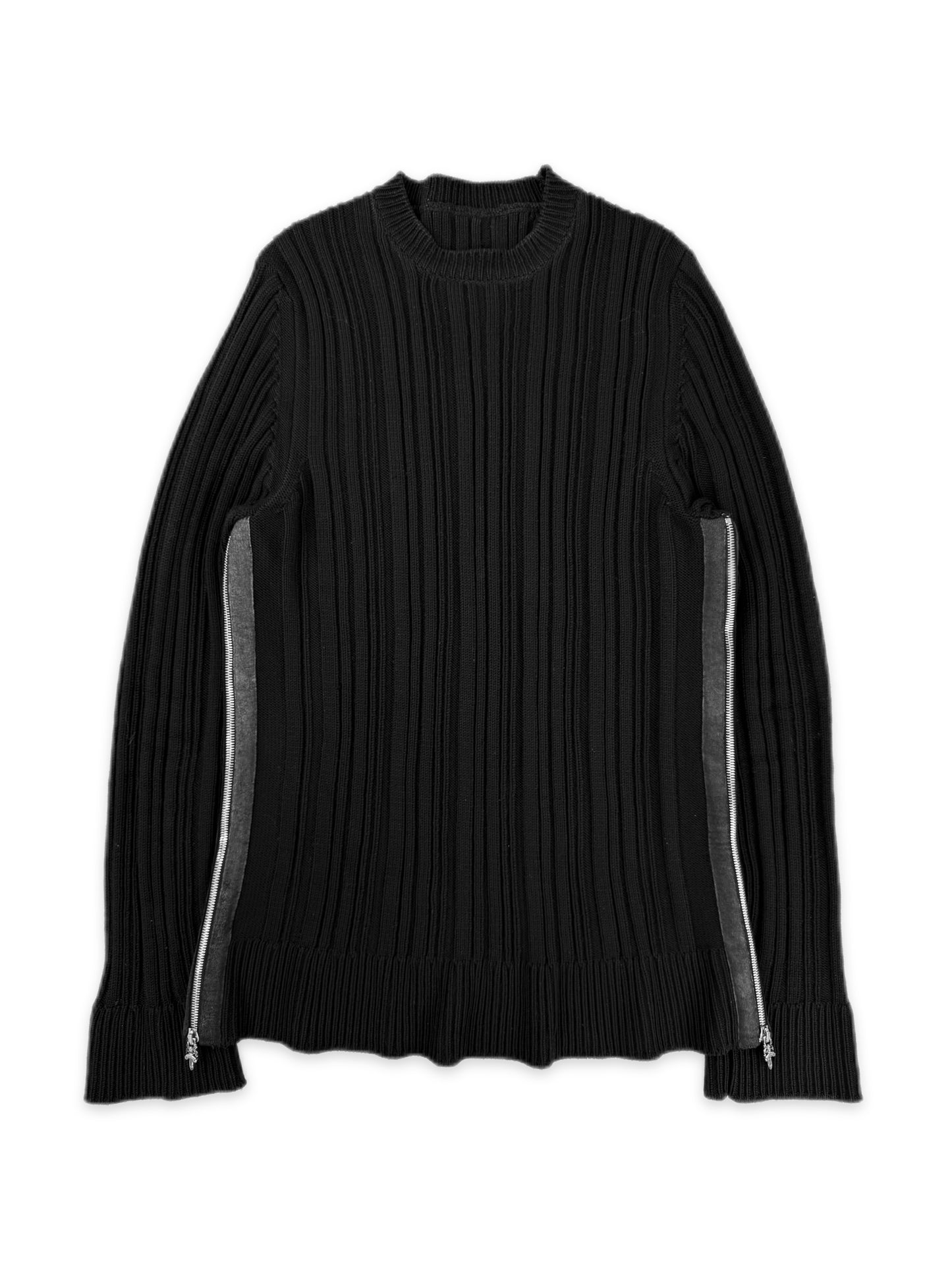 Chrome Hearts Heavy Weight Ribbed Dagger Side Zip Knitted Sweater