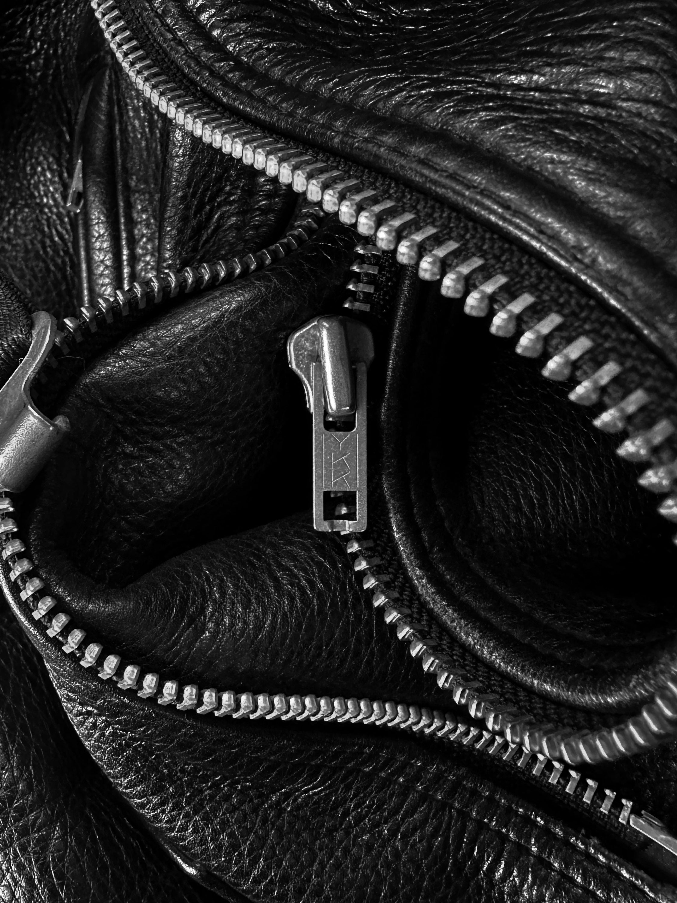 00s Kadoya ‘Battle Suit’ Armoured Black Leather Biker Jacket