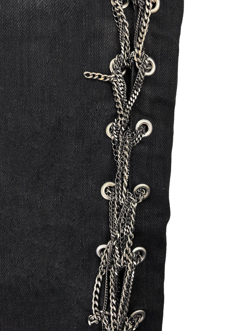 FW14 Saint Laurent Paris Sample Chain Weave Skinny Denim