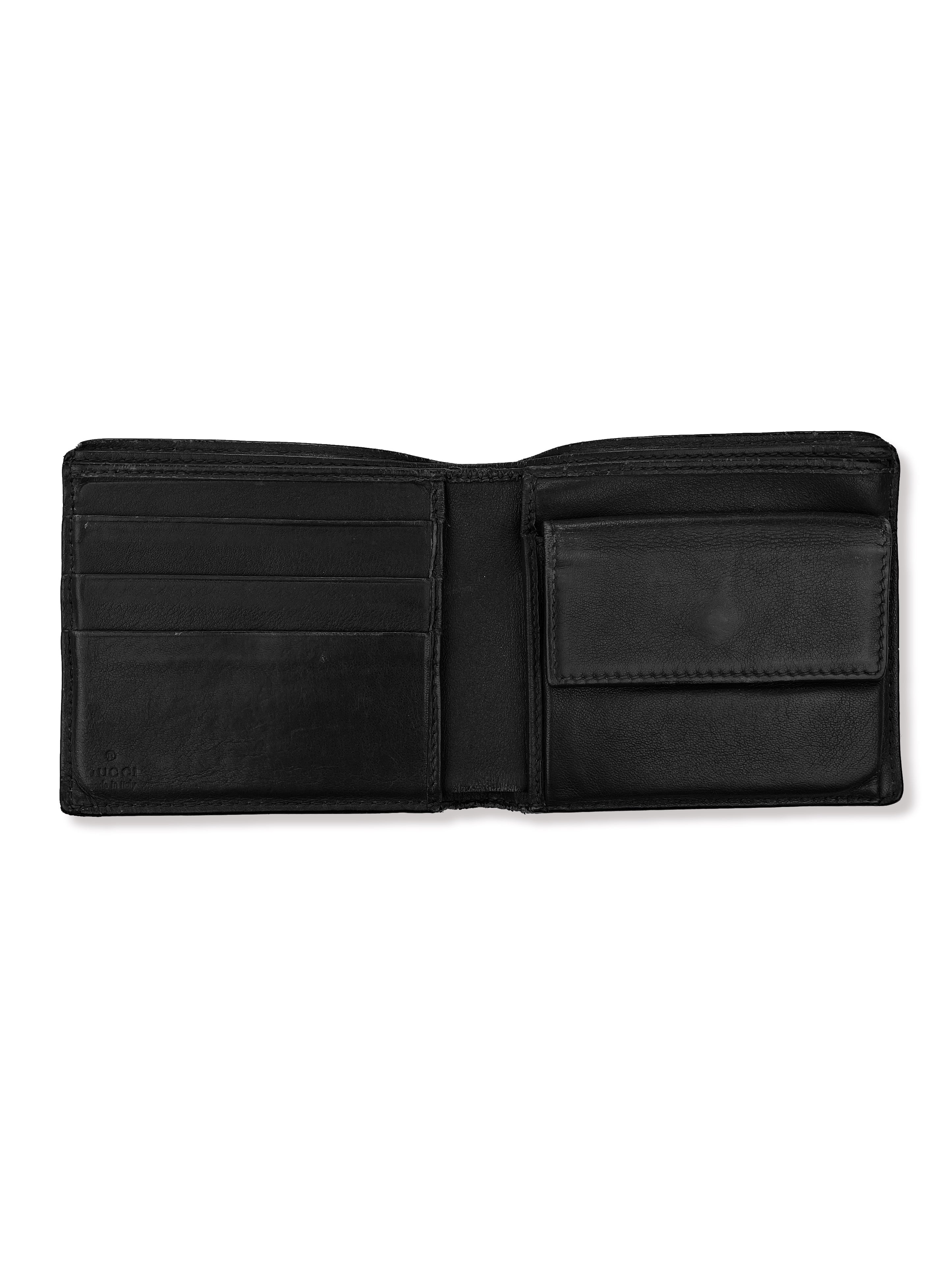 Gucci GG Black Monogram Embossed Bifold Wallet