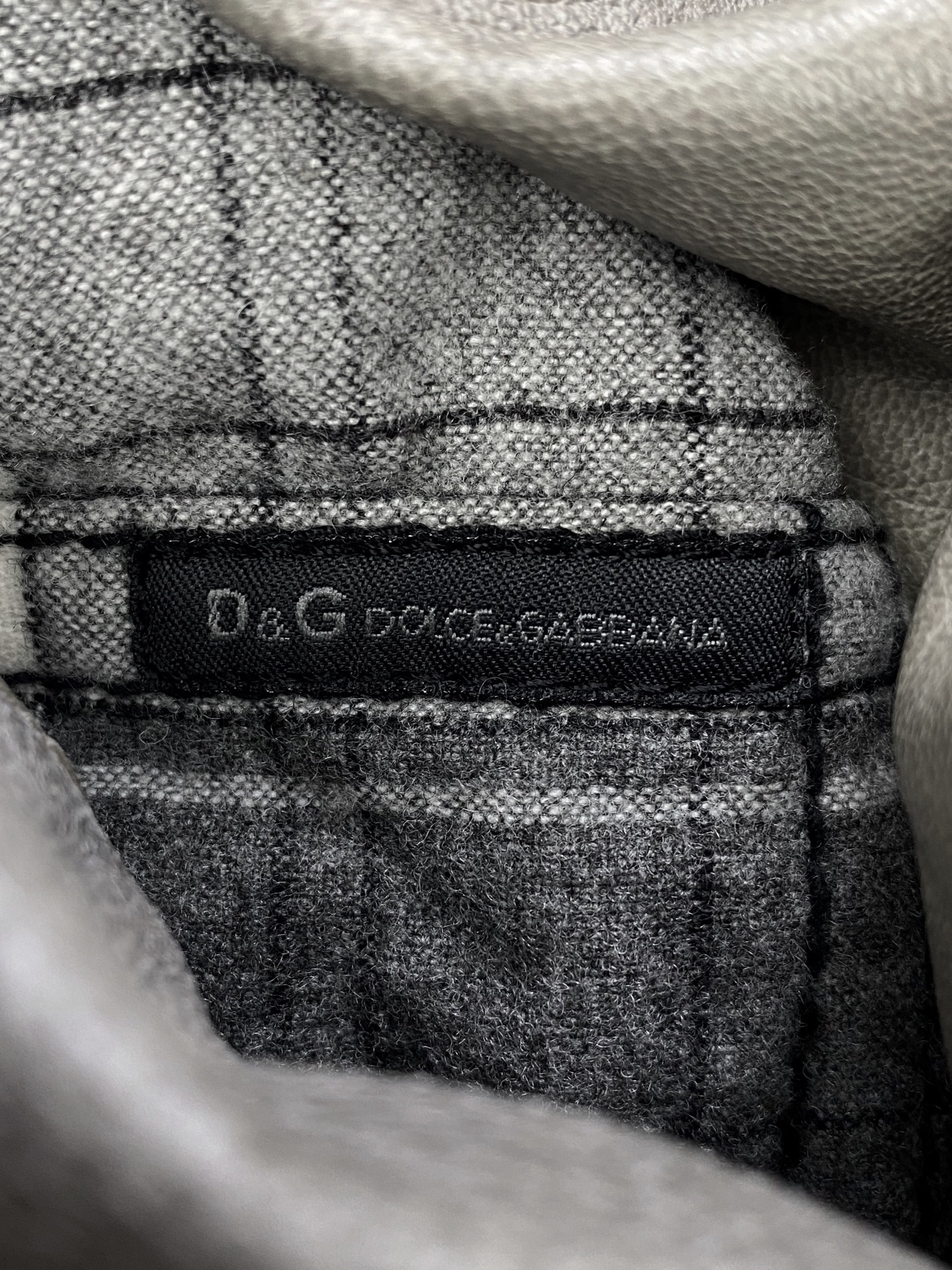 00s Dolce &amp; Gabbana Lambskin Ribbed Leather Jacket