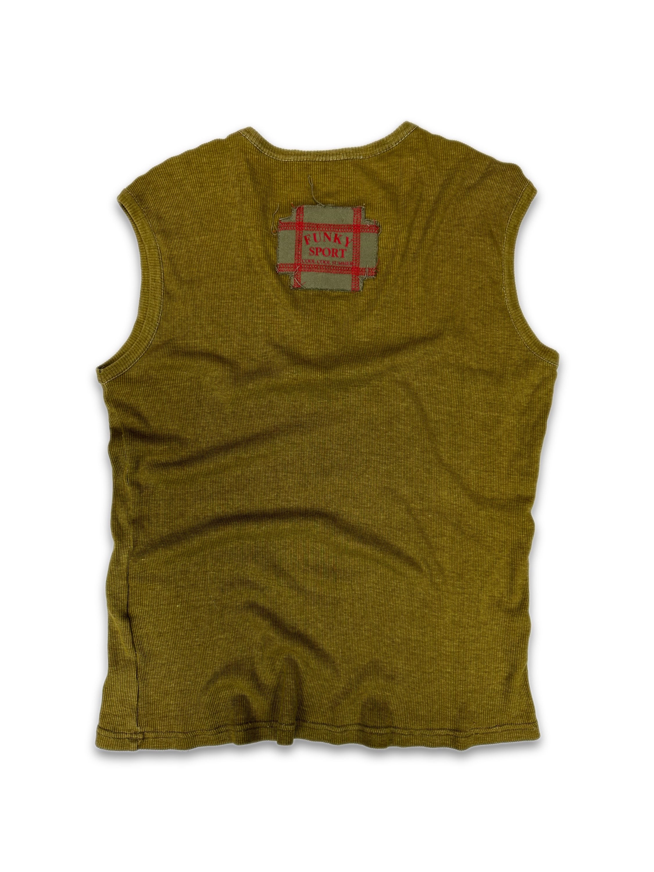 00s Dolce &amp; Gabbana ‘Funky Sport’ Olive Green Tank-top
