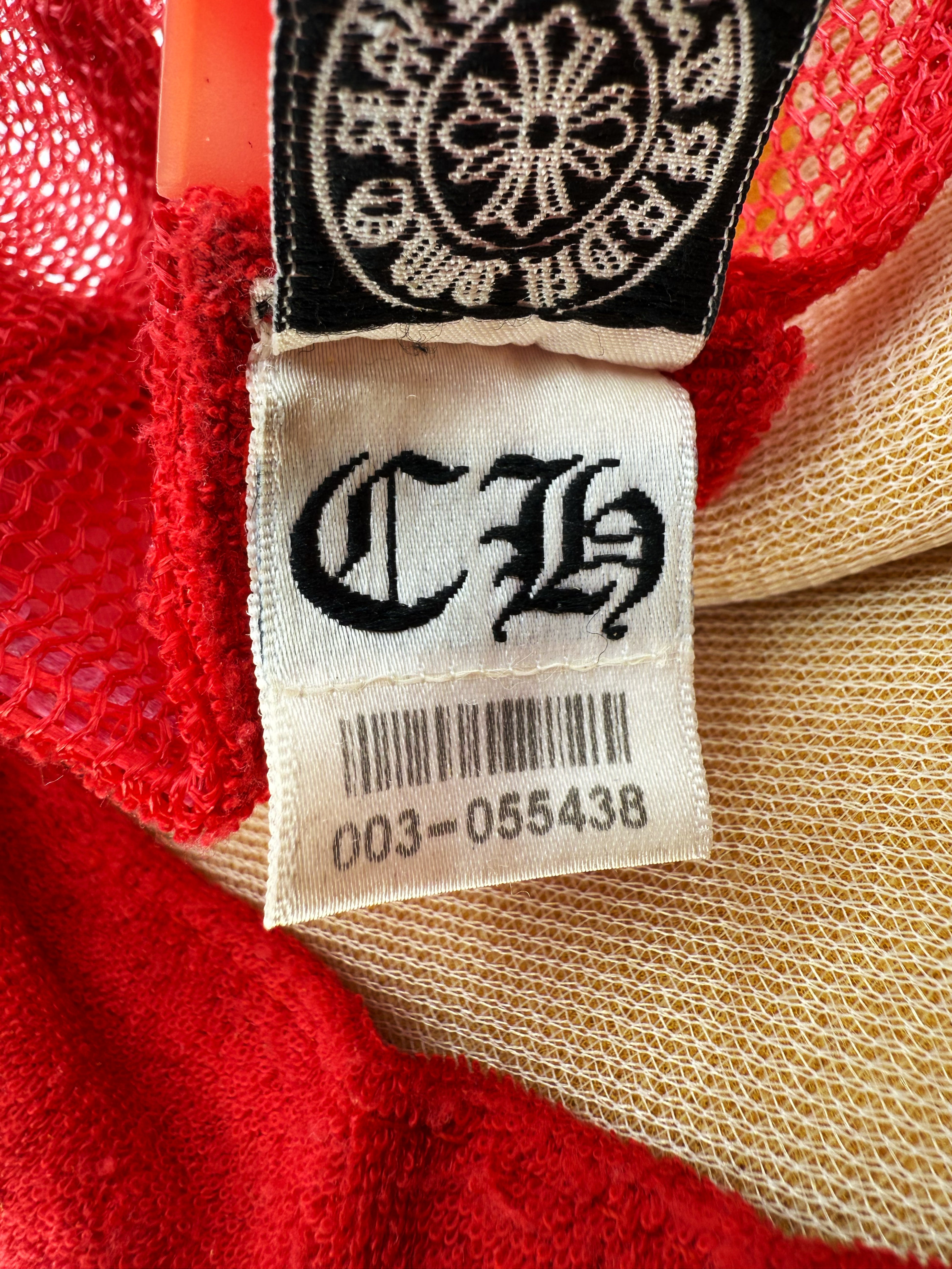 Chrome Hearts Paris Exclusive Red Mesh .925 Silver Trucker Hat