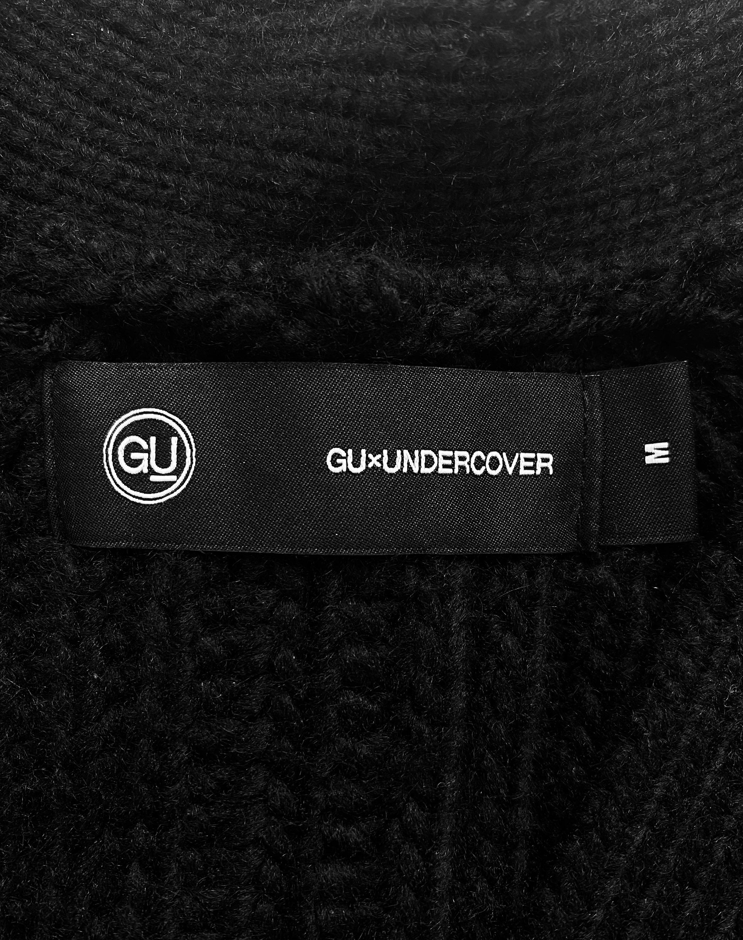 Undercover Black Heavy Weight Cable Knit Cardigan