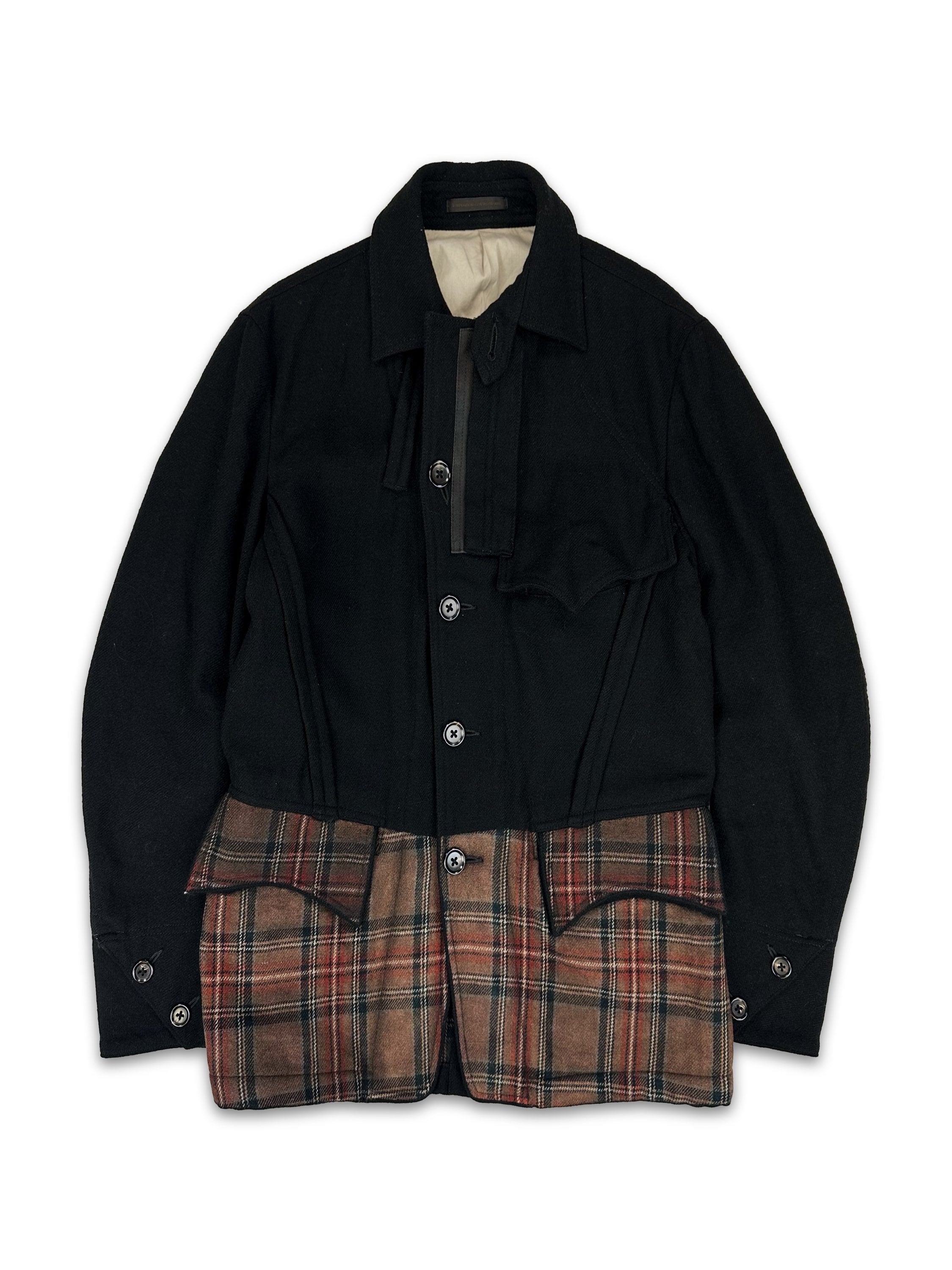 AW07 Yohji Yamamoto Y’s ‘Hybrid’ Plaid Western Wool Jacket