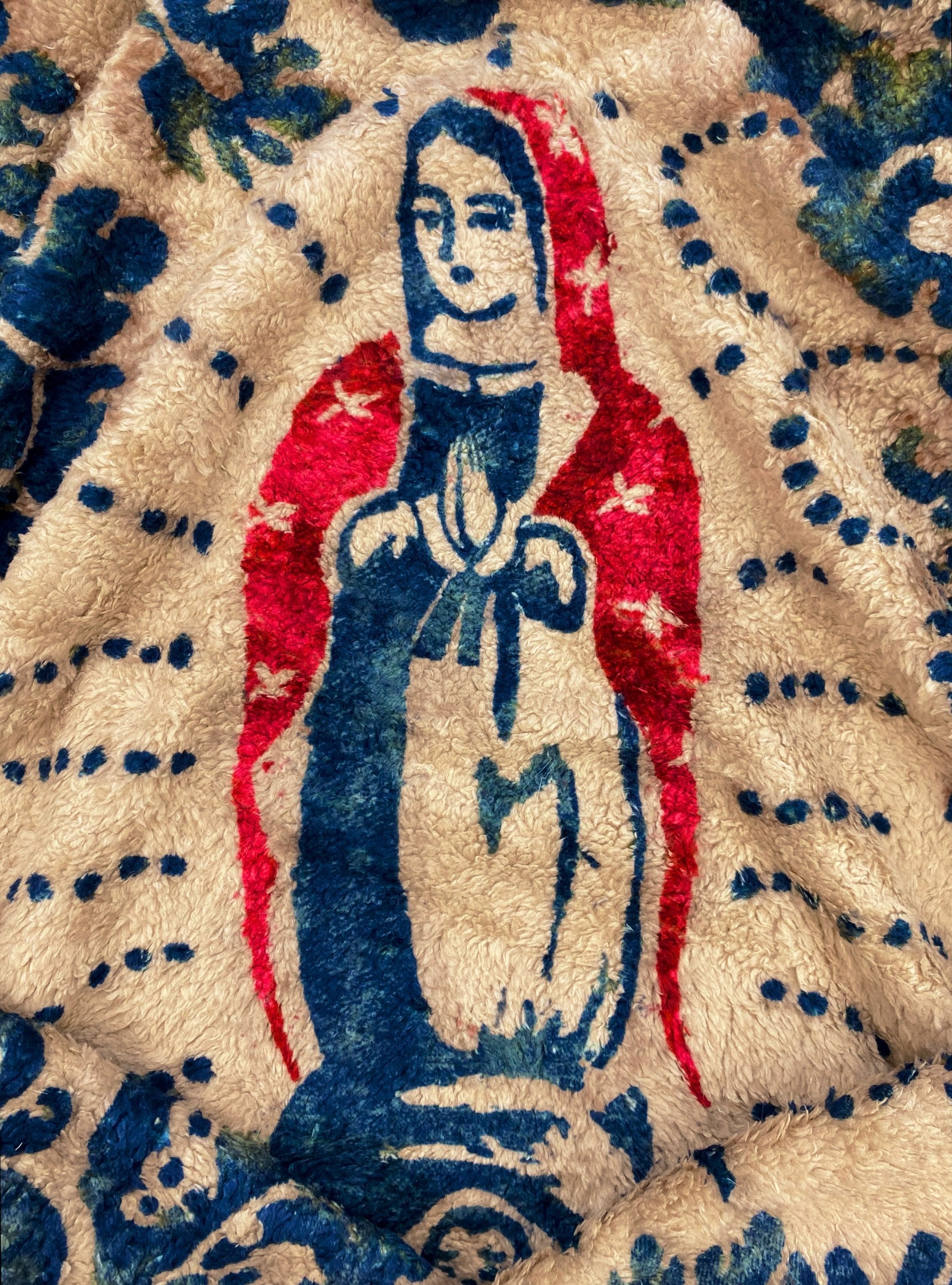 FW22 Kapital ‘Virgin Mary’ Damask Full-zip Fleece Jacket
