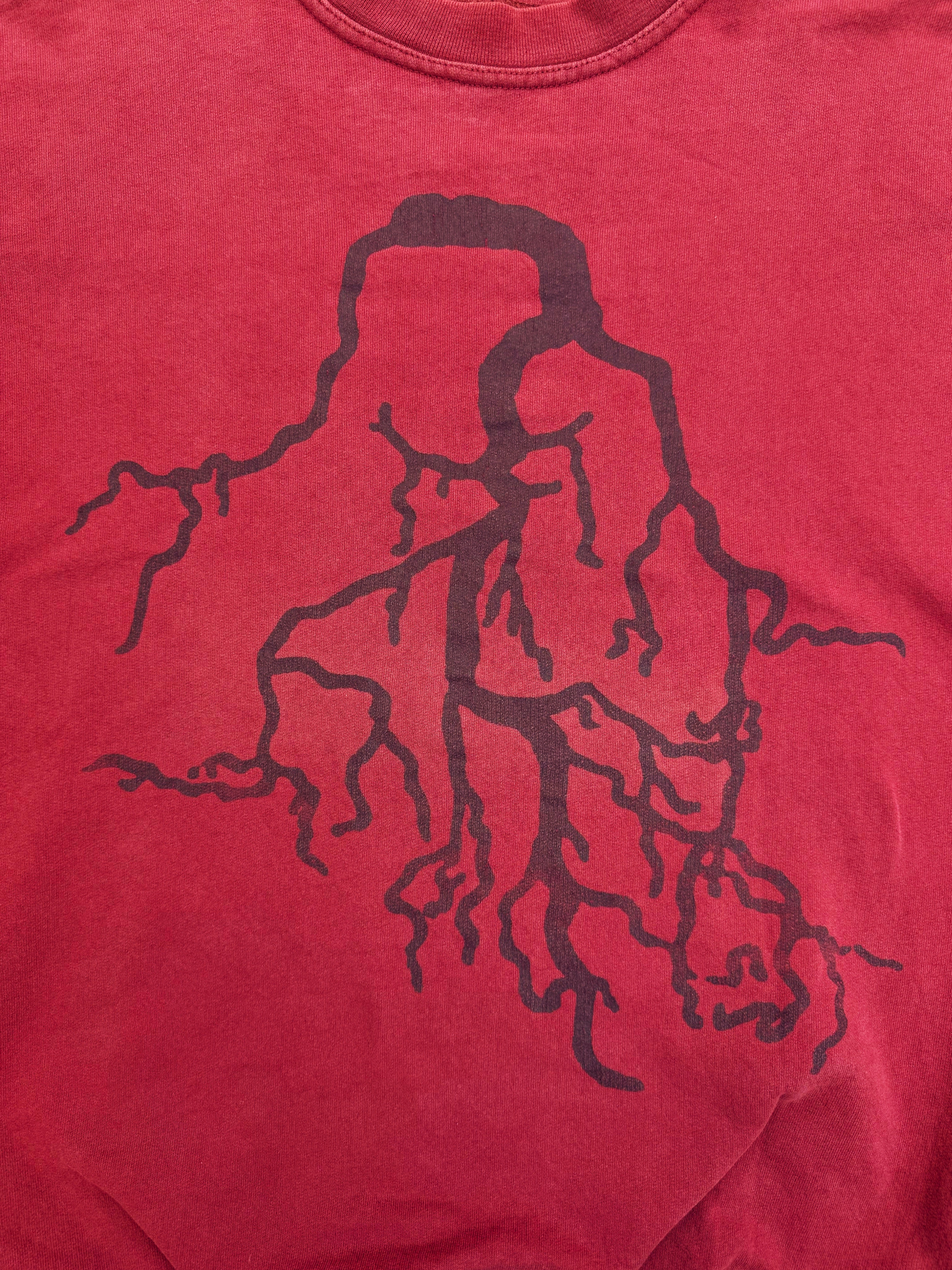 AW02 Raf Simons ‘Virginia Creeper’ Roots Front Graphic Red Crewneck