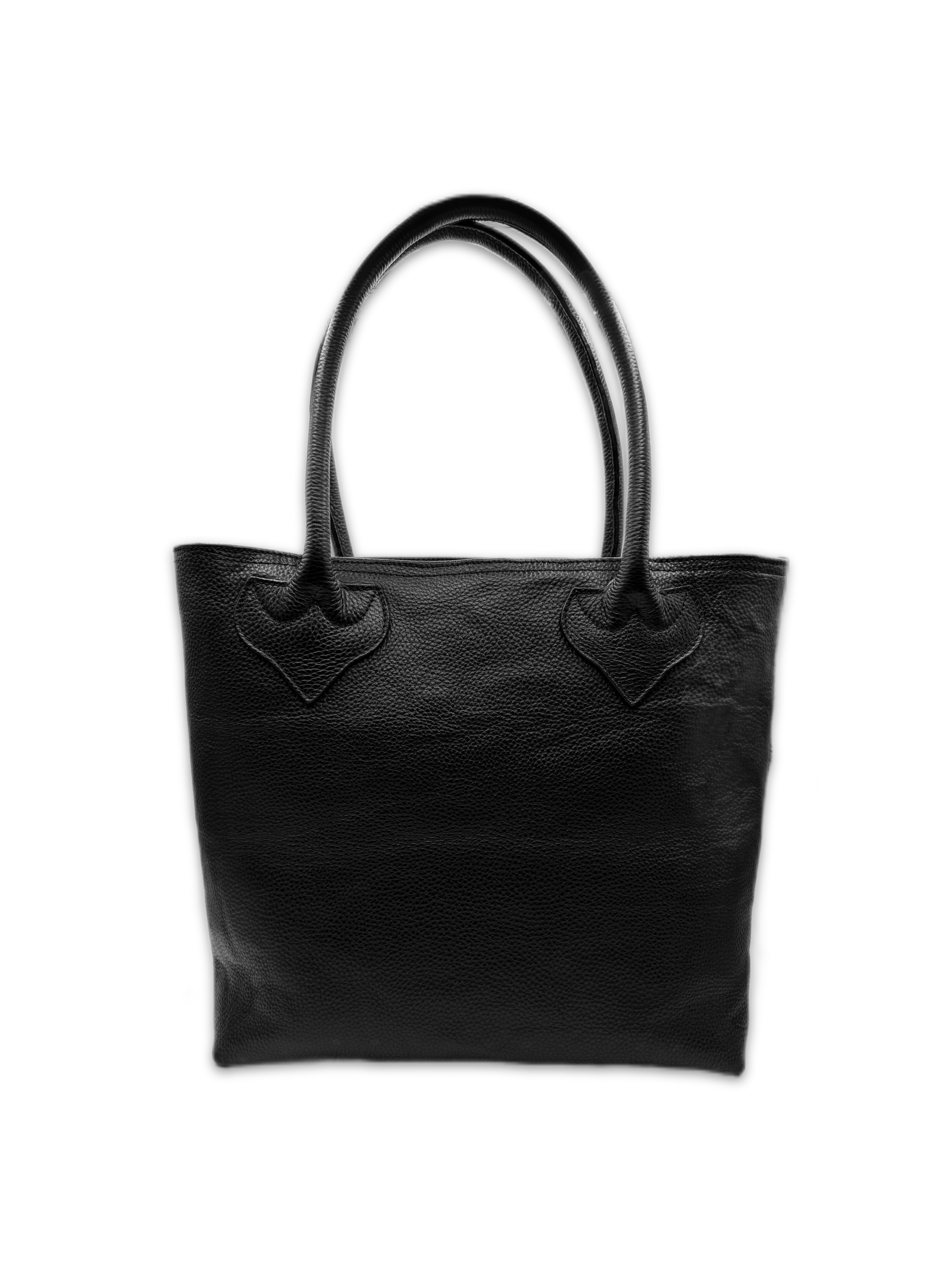 Chrome Hearts Cross Patch FS Black Leather Tote Bag