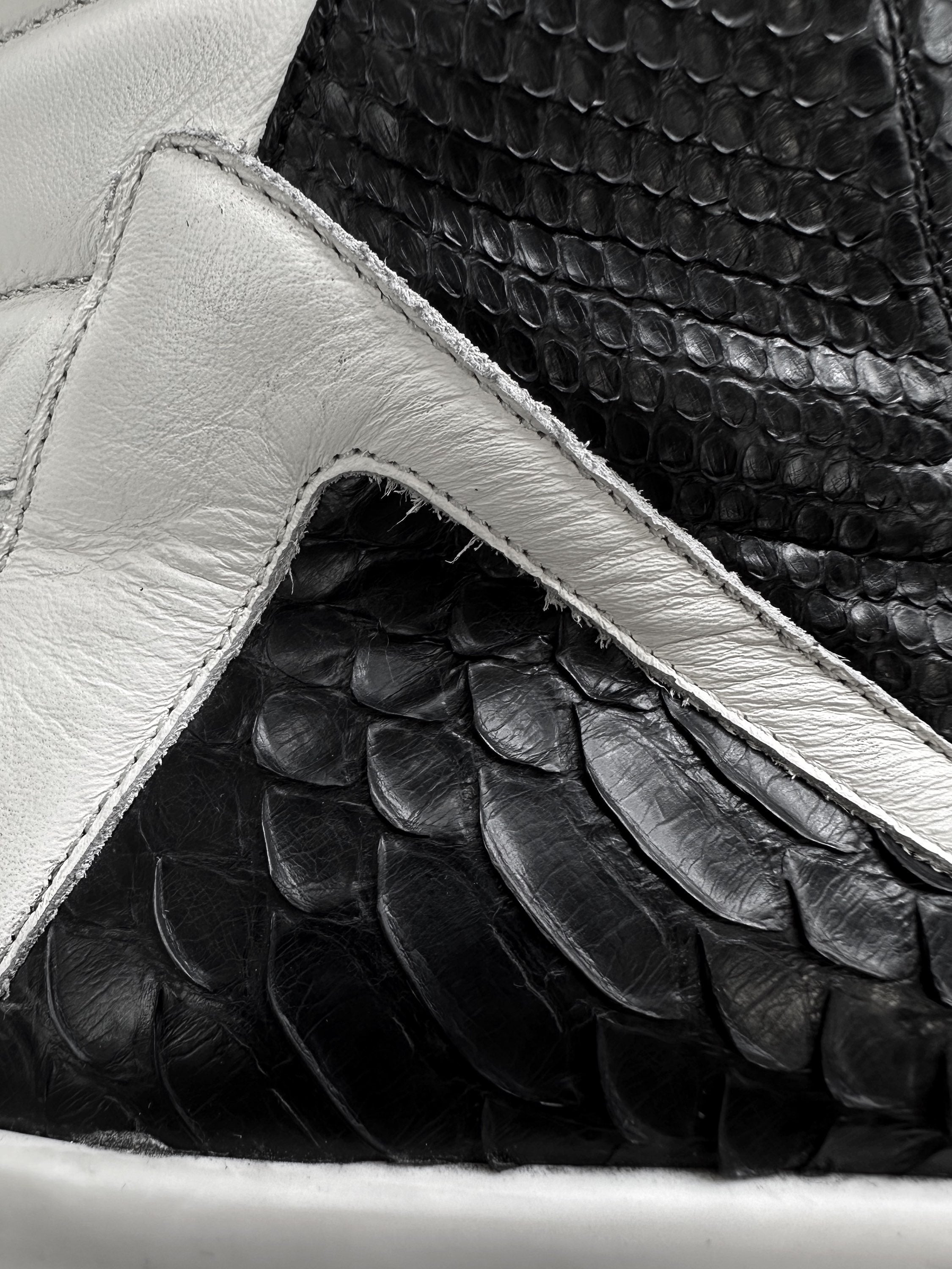 SS22 Rick Owens 1/1 Hand Painted Python Skin Geobasket Sneakers