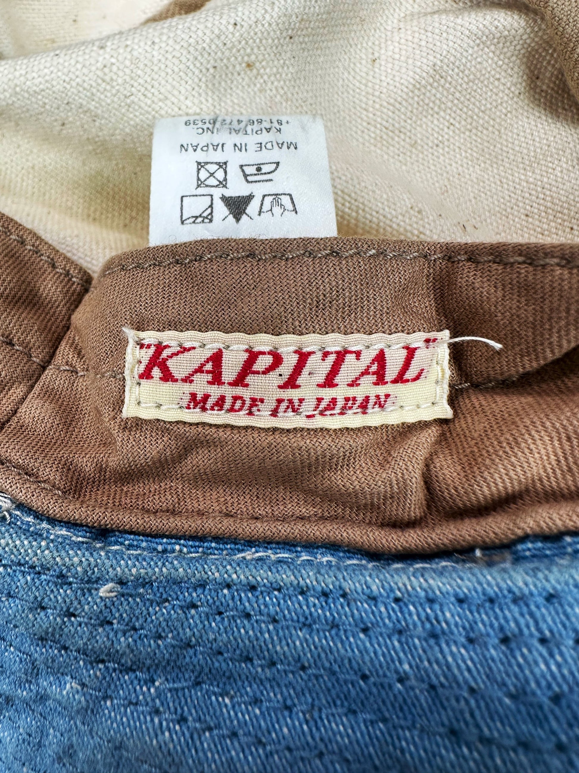Kapital Two Tone Denim Hybrid Bucket Hat